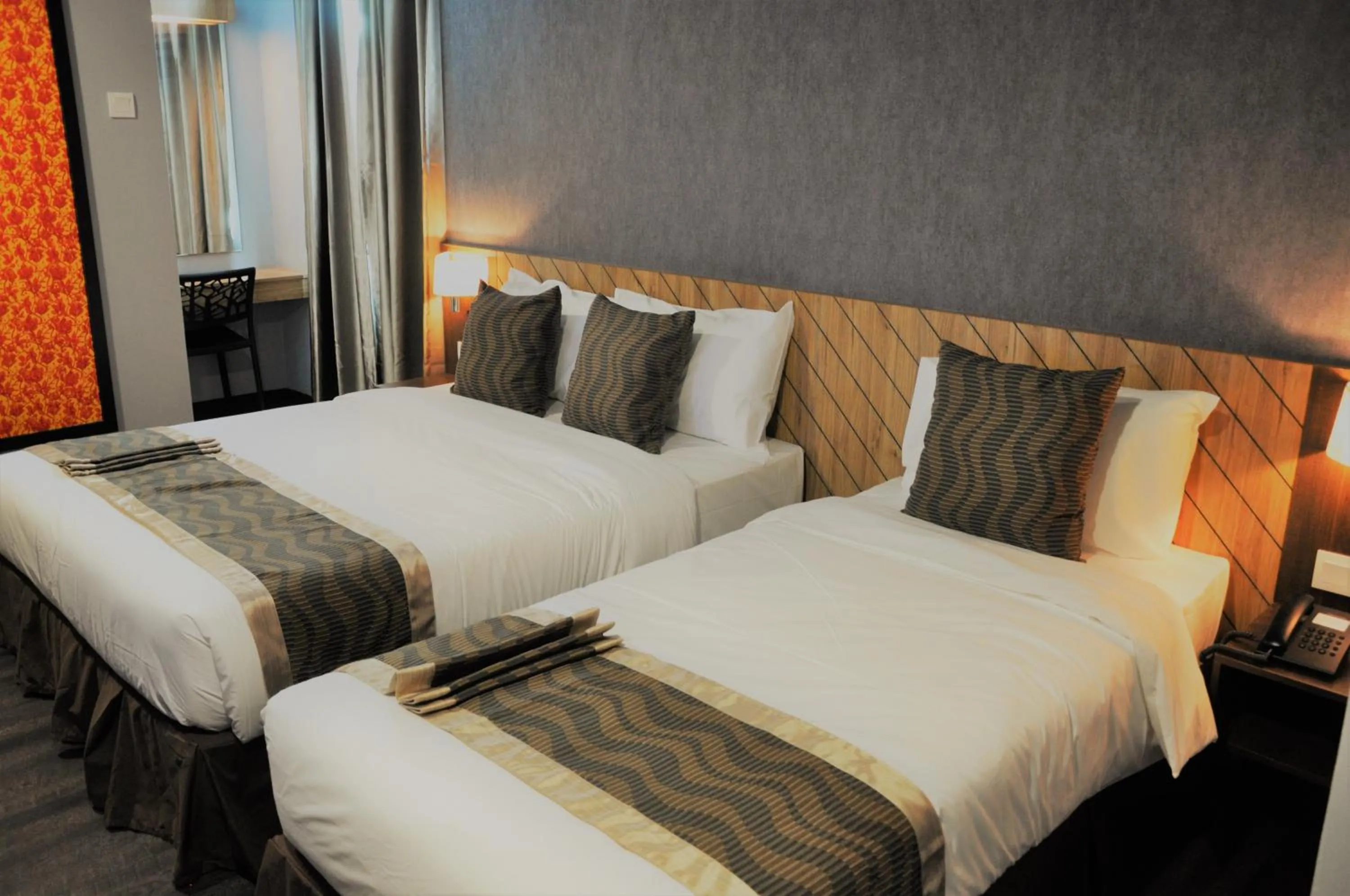 Bed in Valya Hotel, Kuala Terengganu