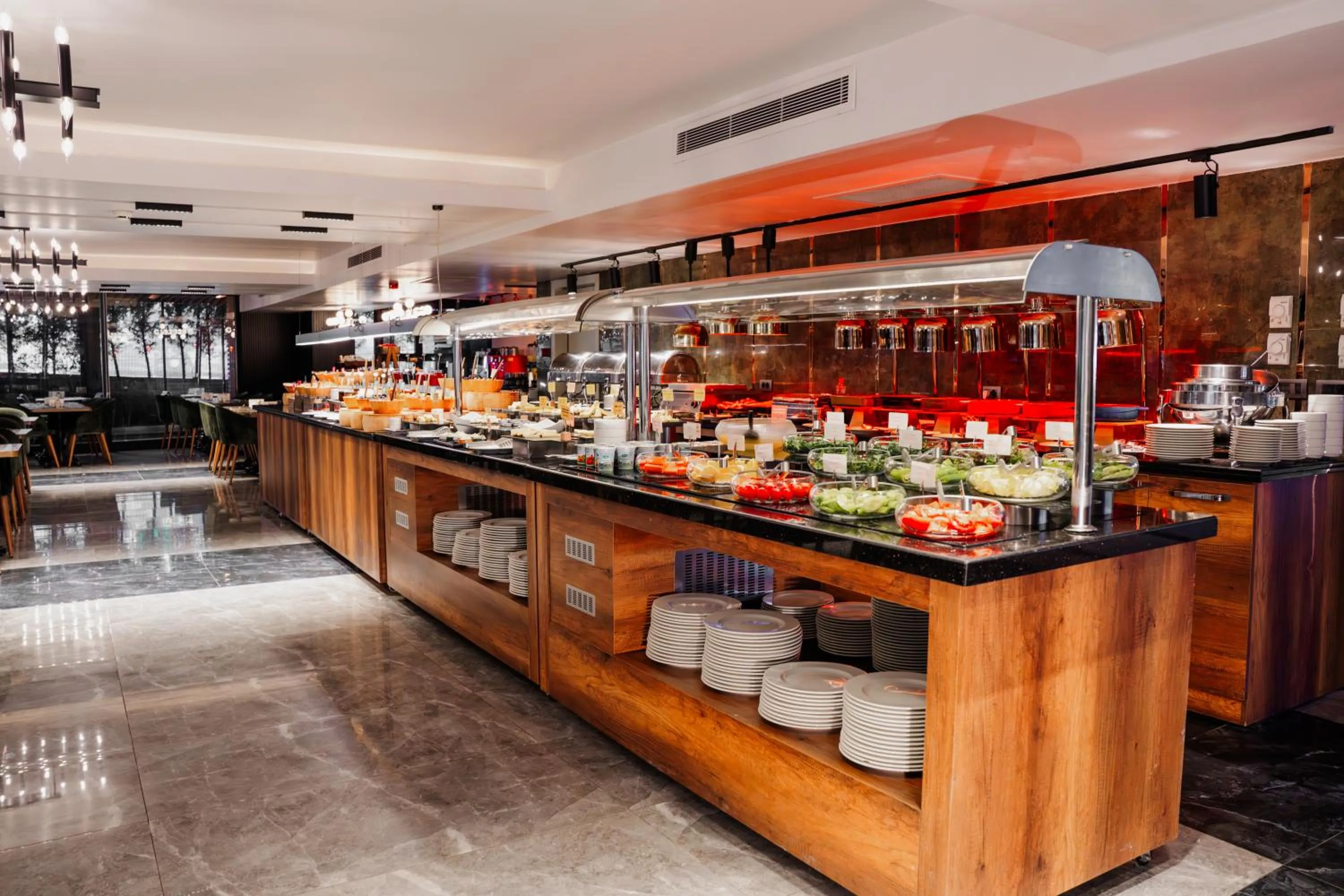 Buffet breakfast in Vespia Hotel