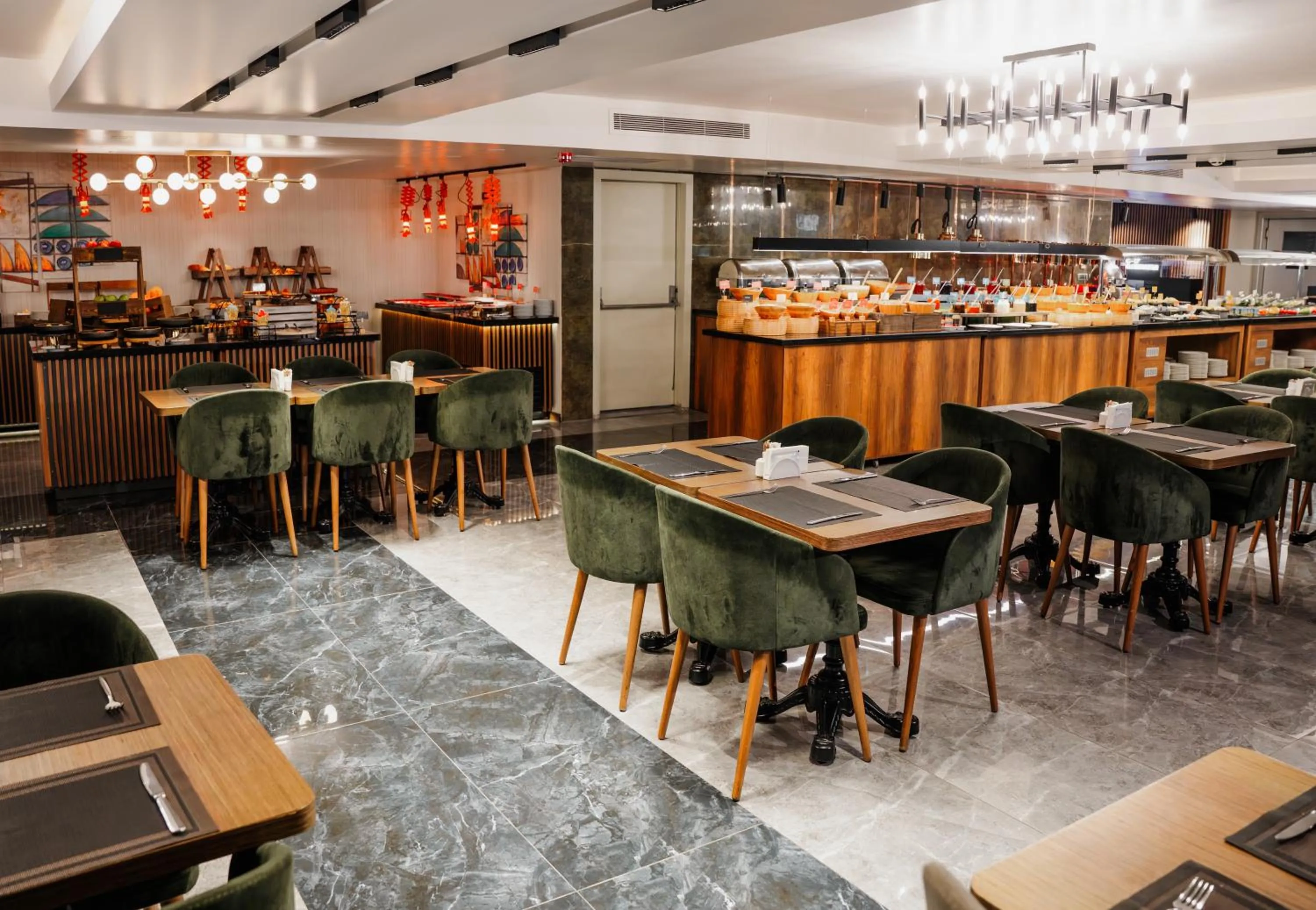 Buffet breakfast in Vespia Hotel