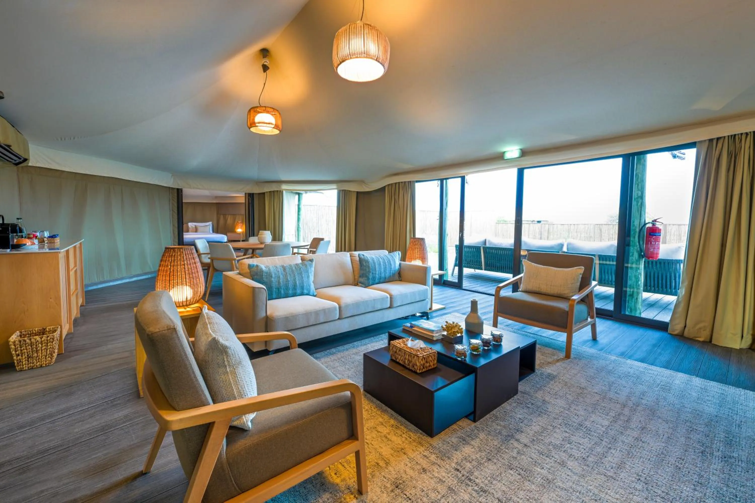 Living room in Kingfisher Retreat by Sharjah Collection