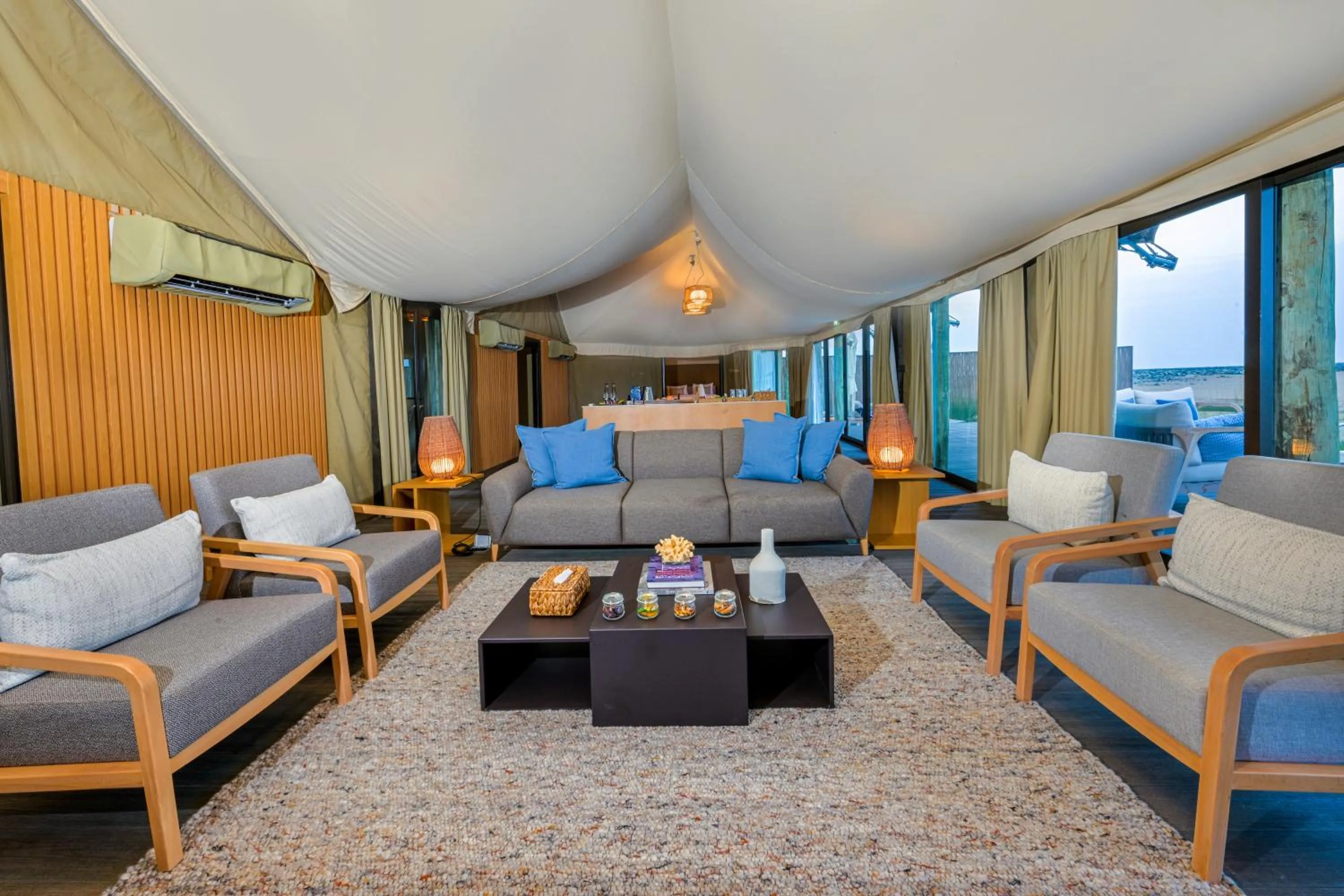 Living room in Kingfisher Retreat by Sharjah Collection