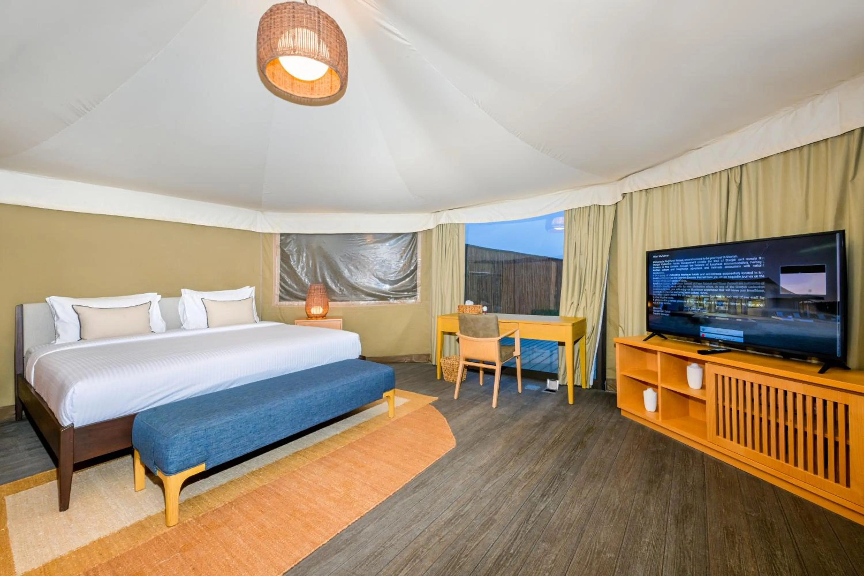 Bed in Kingfisher Retreat by Sharjah Collection