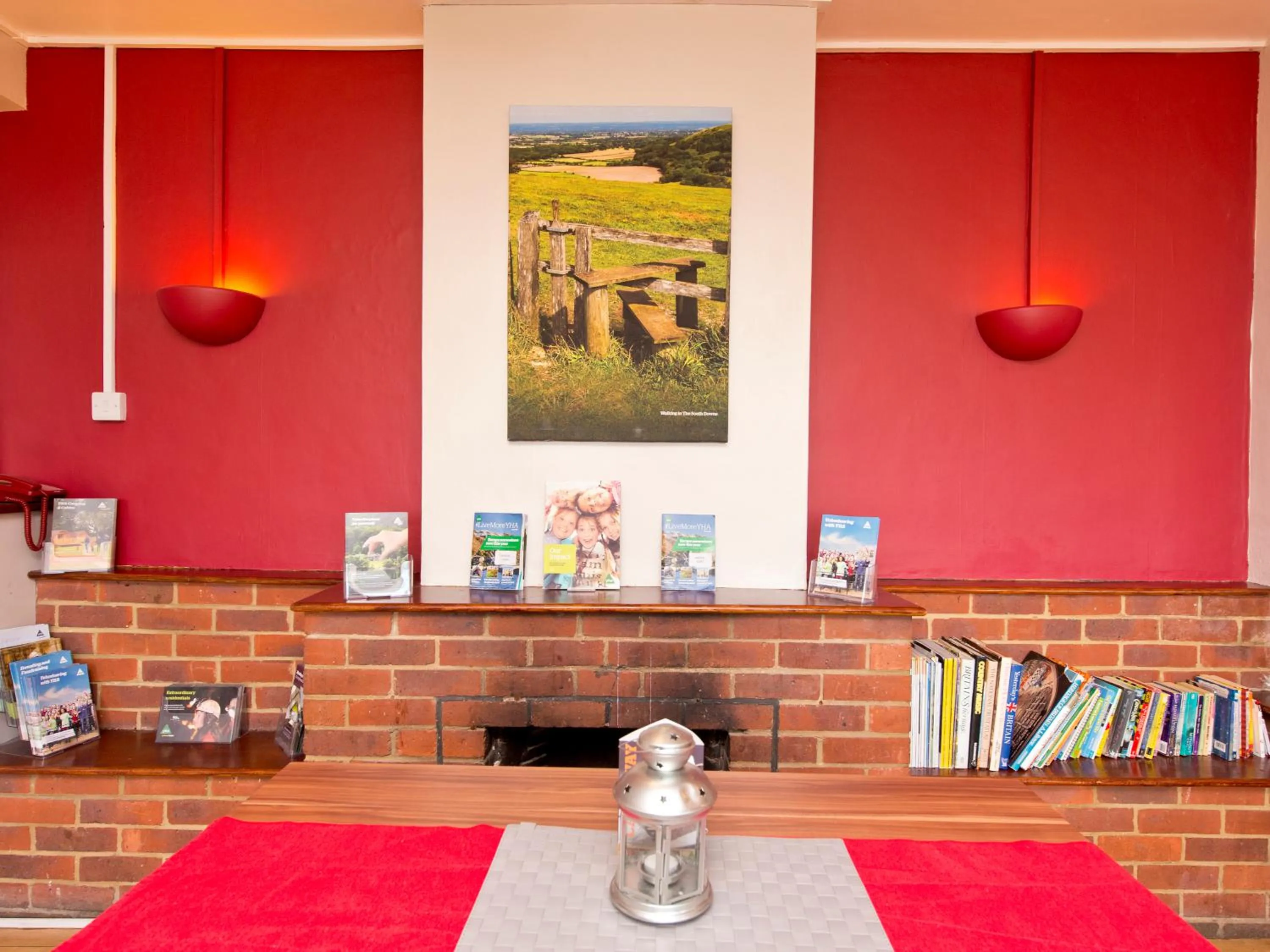 Seating area in YHA Truleigh Hill