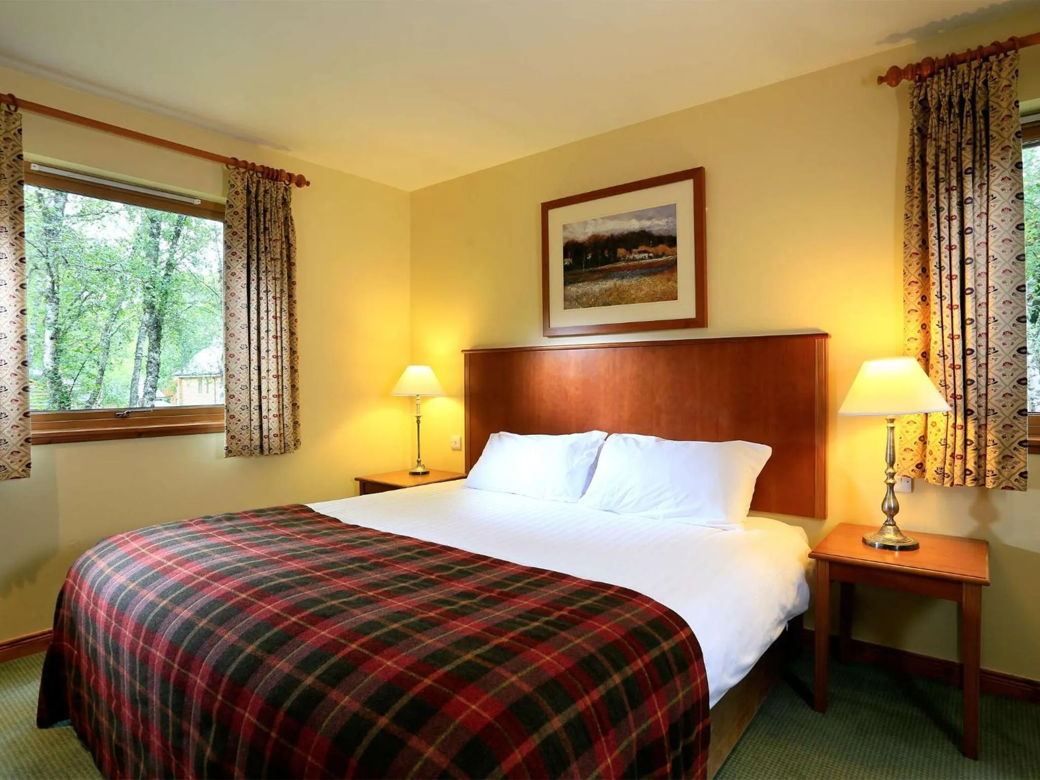 Bed in Macdonald Woodland Lodges at Macdonald Aviemore Resort