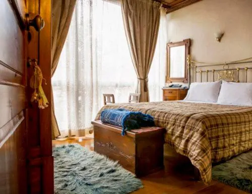 Bed in Hagiati Guesthouse - Edessa Cozy Mountain Retreat