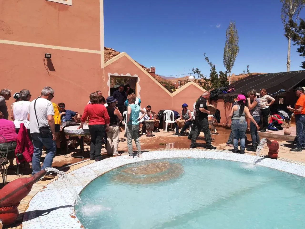 Swimming pool in Auberge Camping BOUGAFER Tamtetoucht