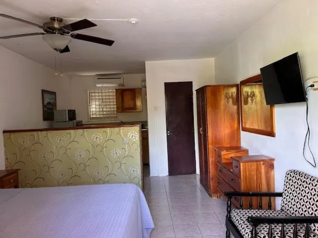 Bed in Firefly Beach Cottages