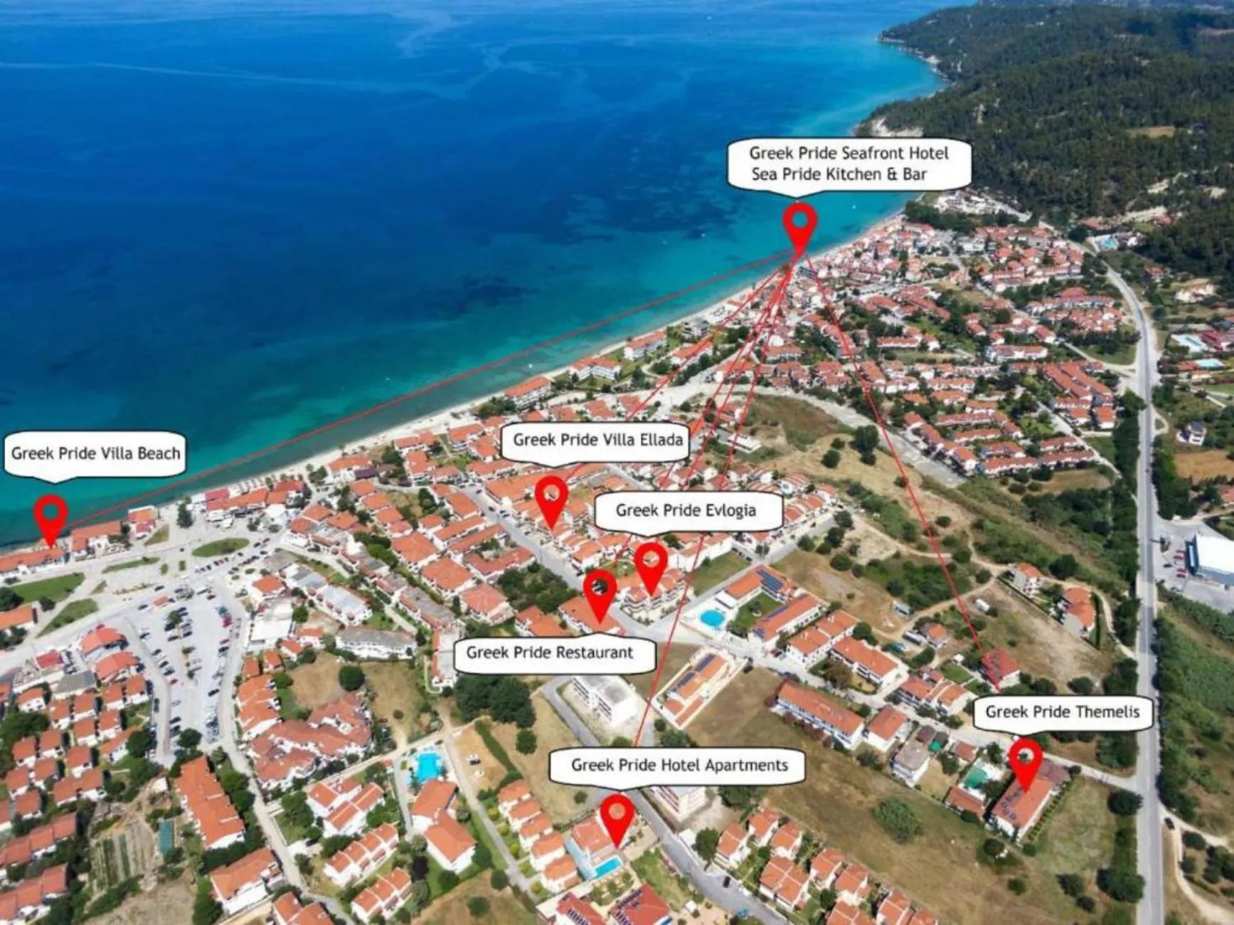 City view in Halkidiki Greek Pride Villa Ellada
