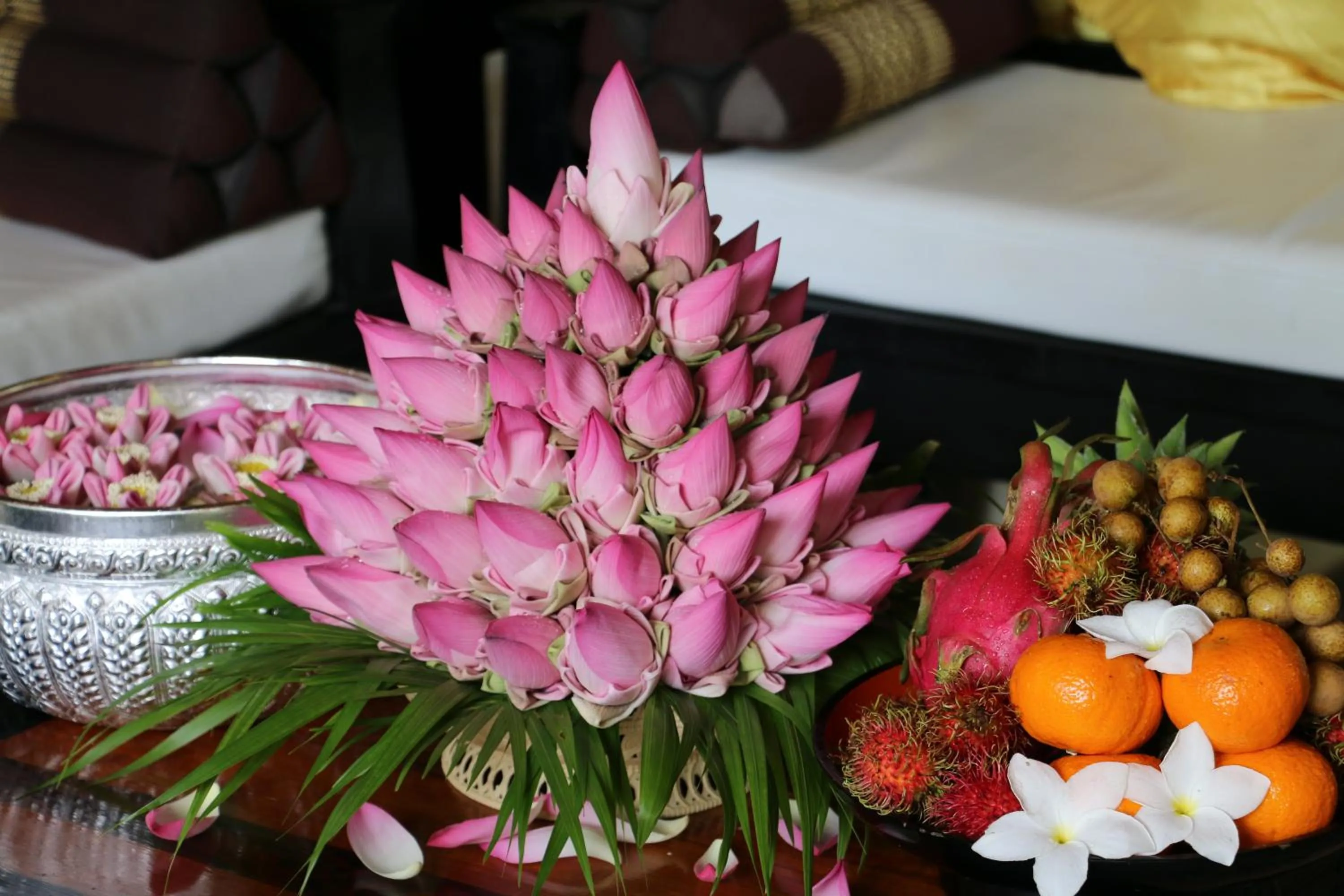 Living room in The Sanctuary Villa Battambang