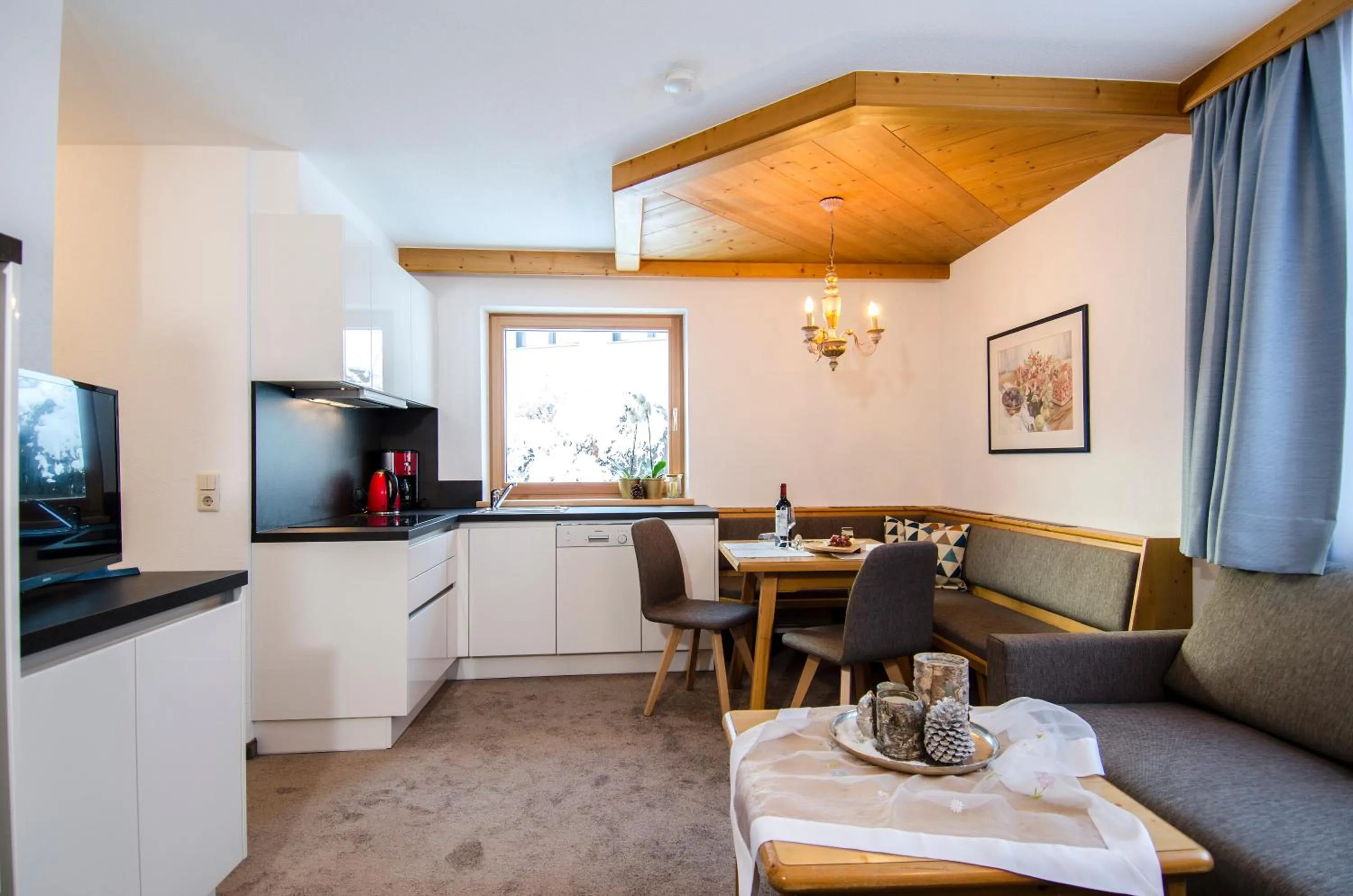 Kitchen or kitchenette in Hotel Garni Pra Posta