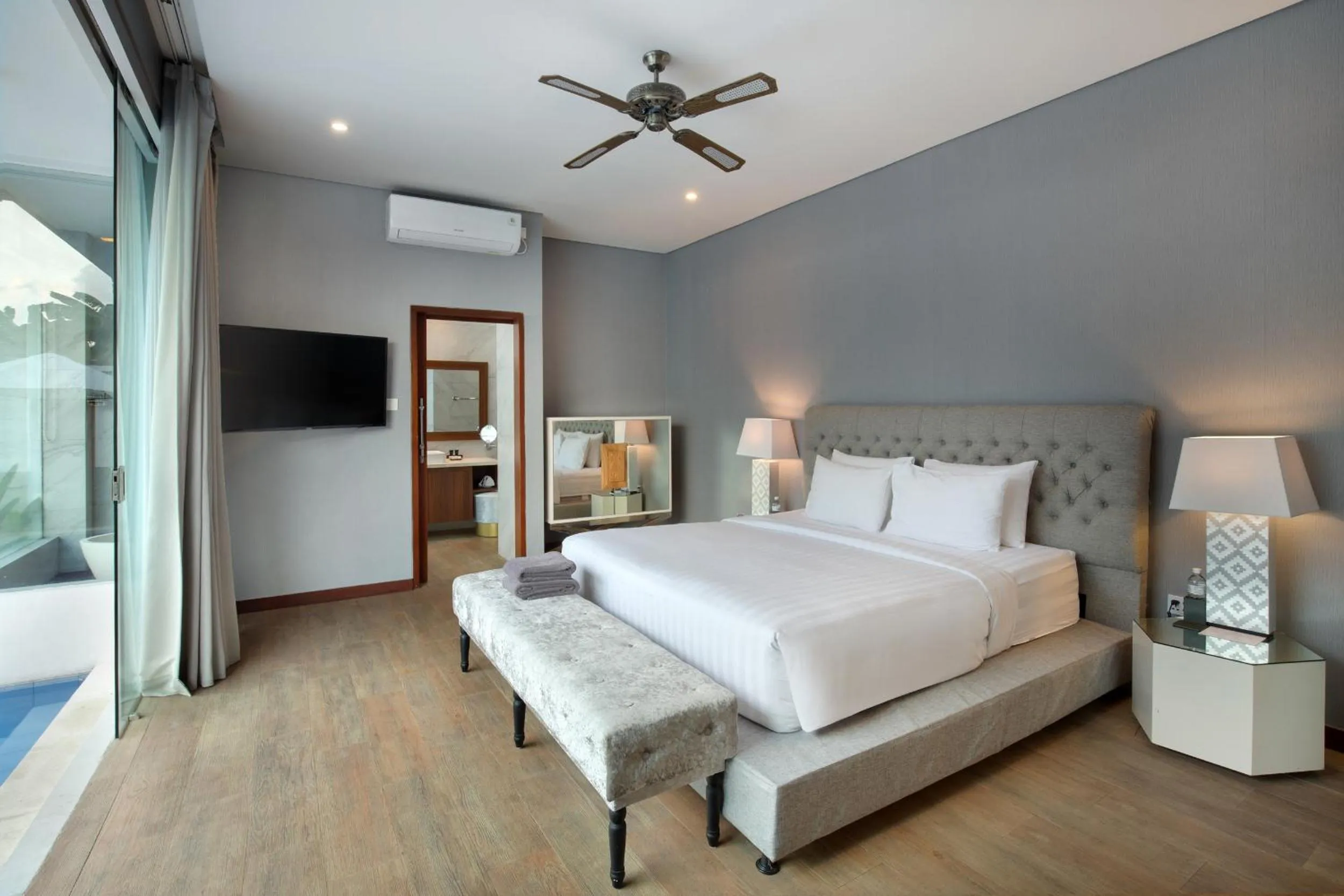Bed in The Daha Luxury Villas