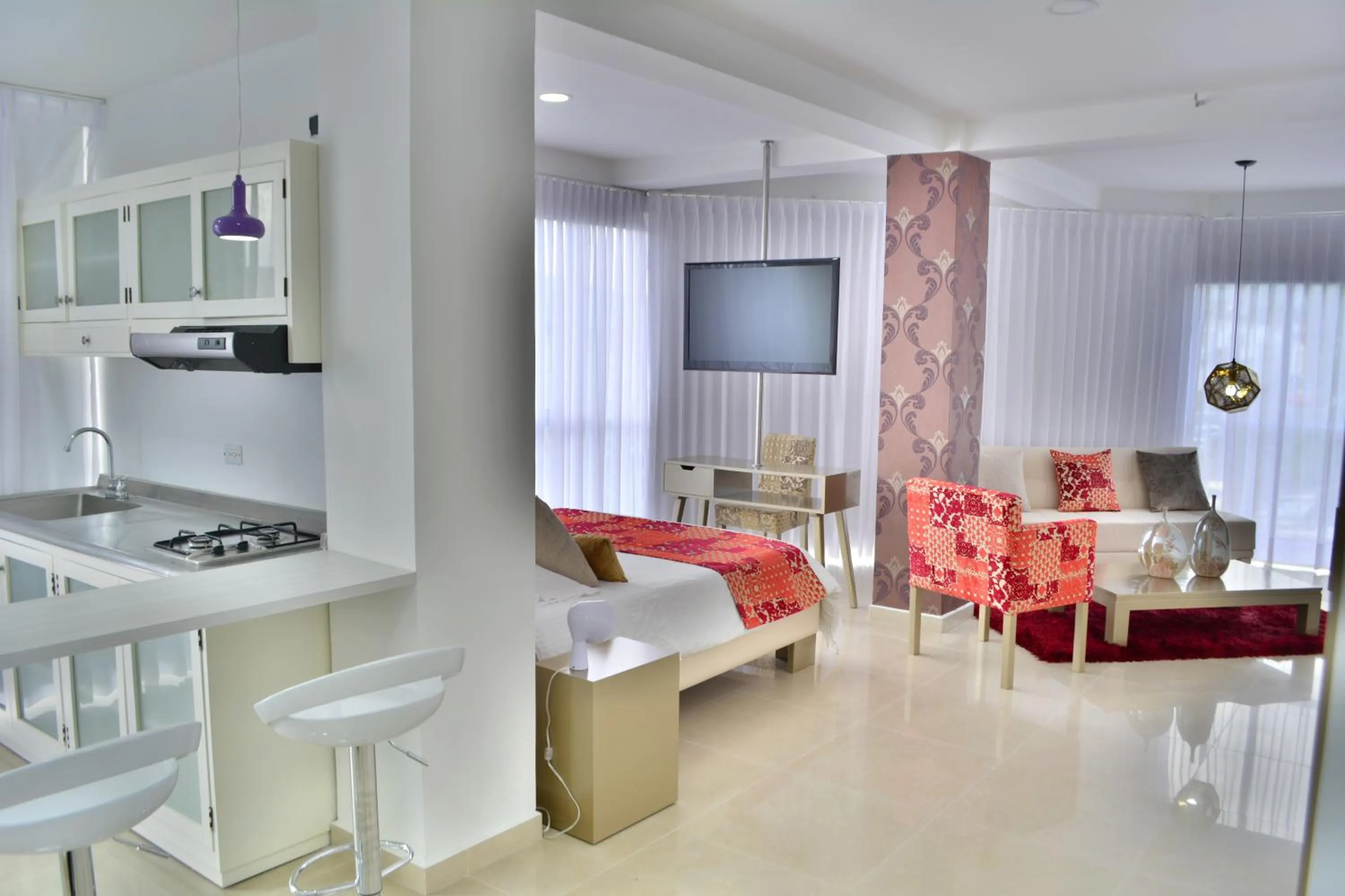 TV and multimedia in Monterosa Apartamentos Amoblados