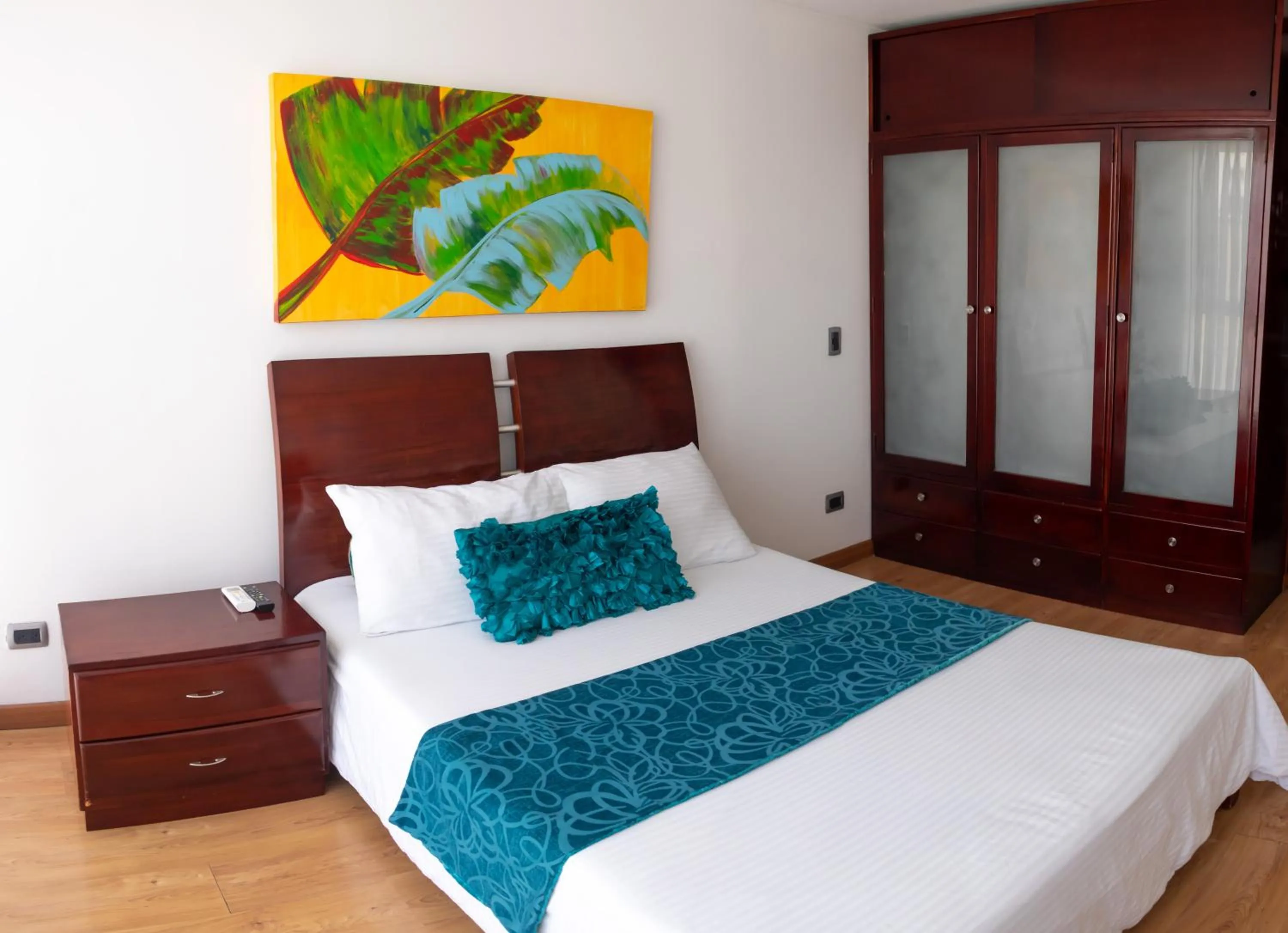 Bed in Monterosa Apartamentos Amoblados