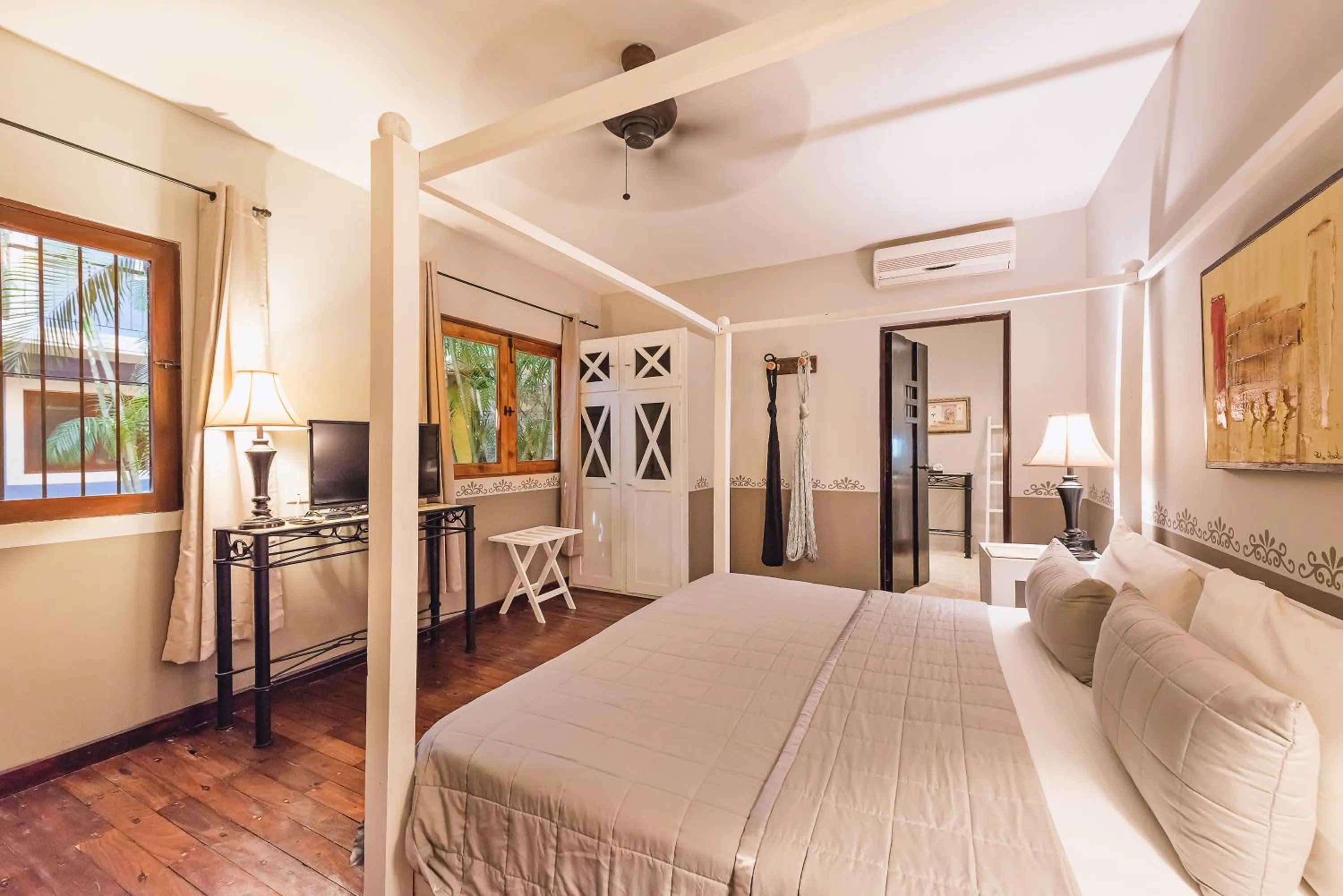 Bed in Hotel Hacienda Mérida