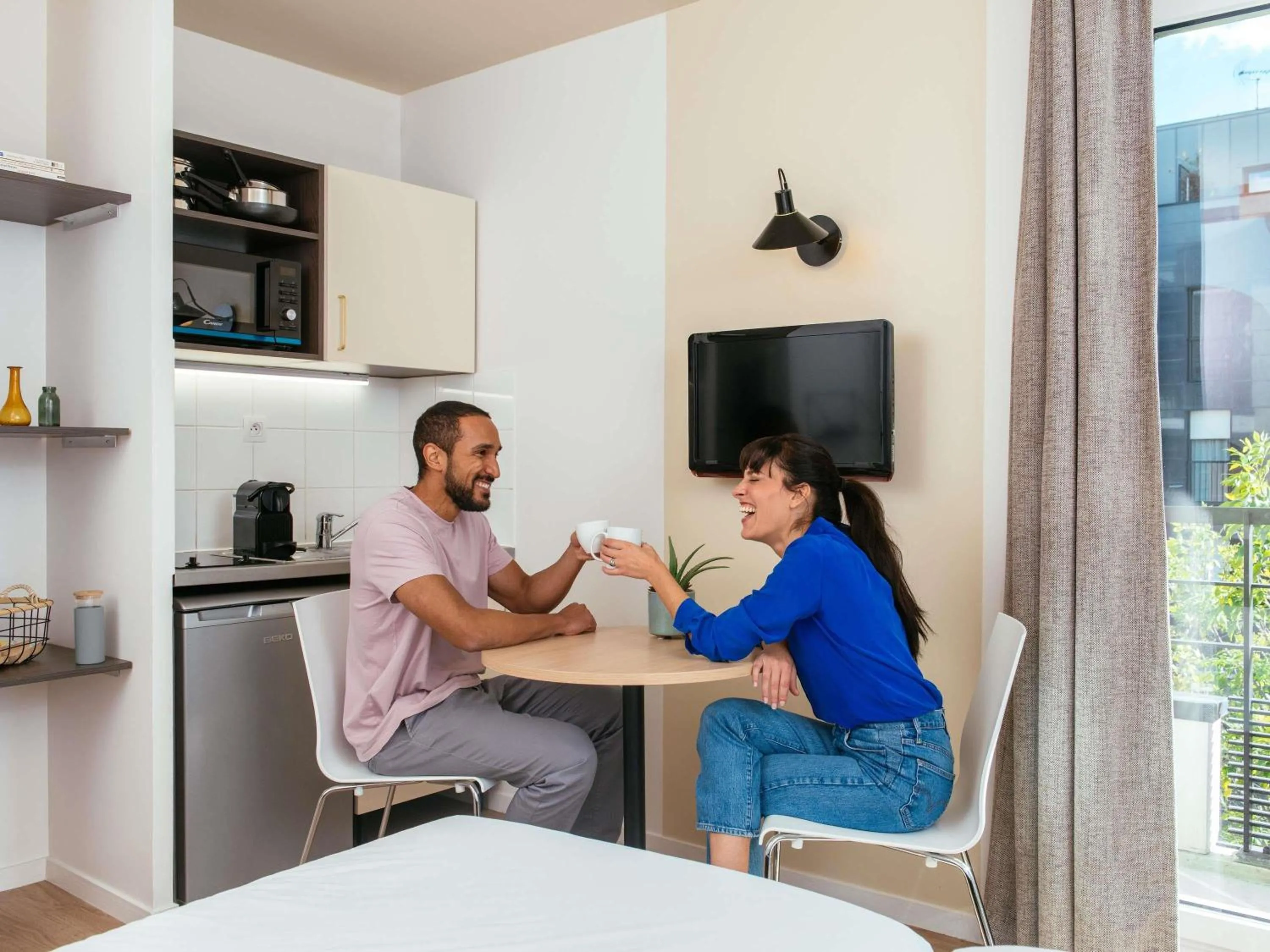 Bedroom in Aparthotel Adagio Access Paris Asnières