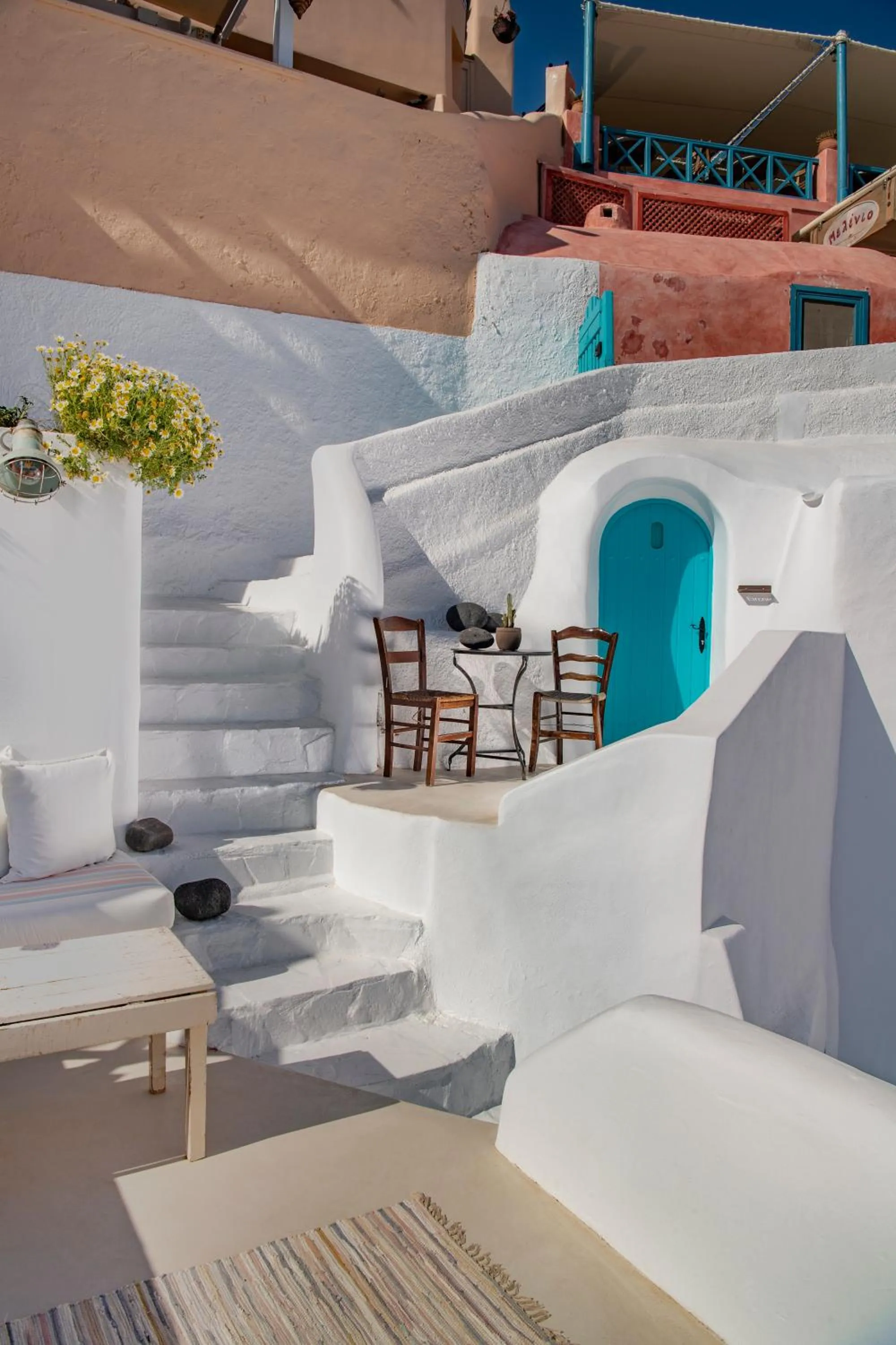 Seating area in Sophia Oia View