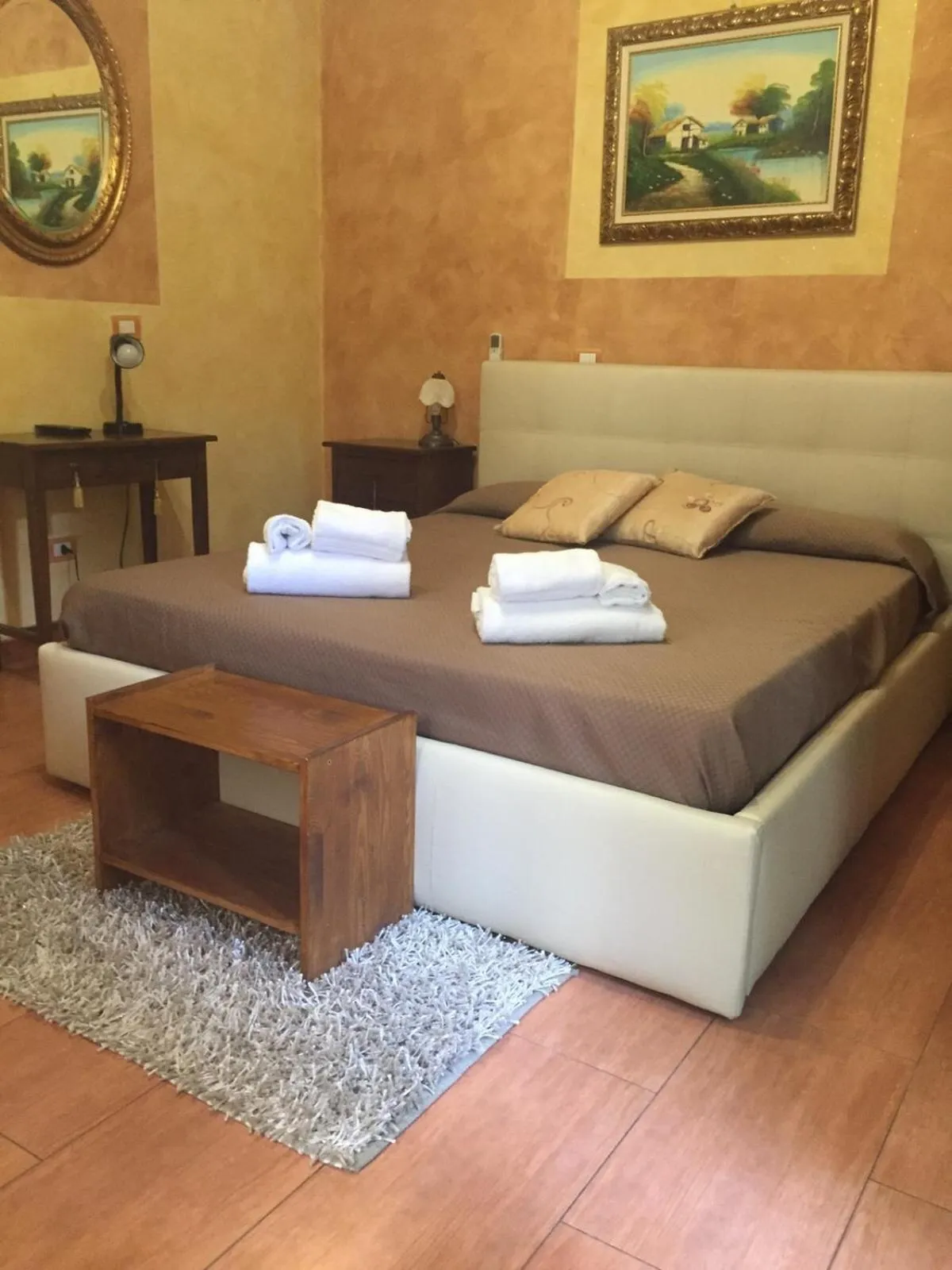 Patio, Bed in B&B Etna House