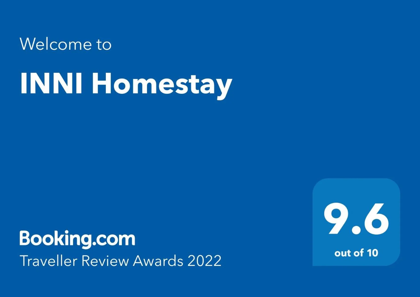 Certificate/Award in INNI Homestay