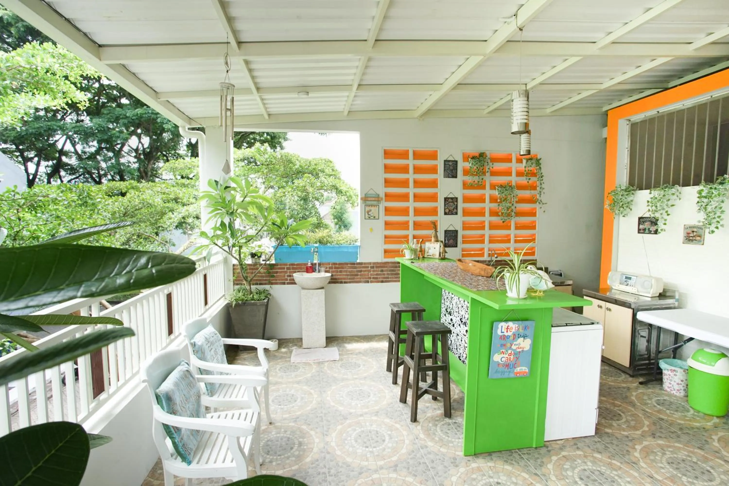 Seating area in INNI Homestay