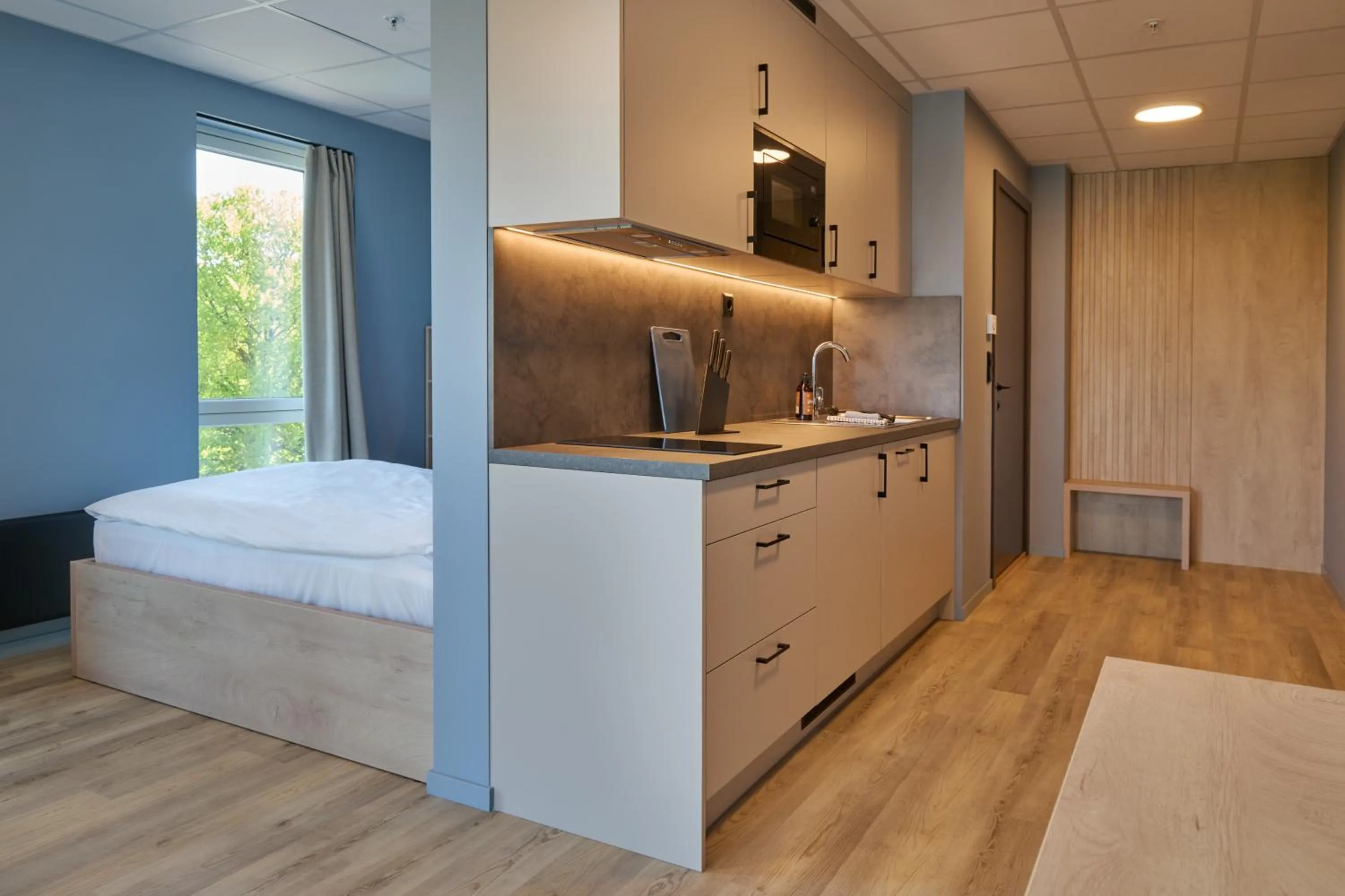 Bed in Horten Apartment