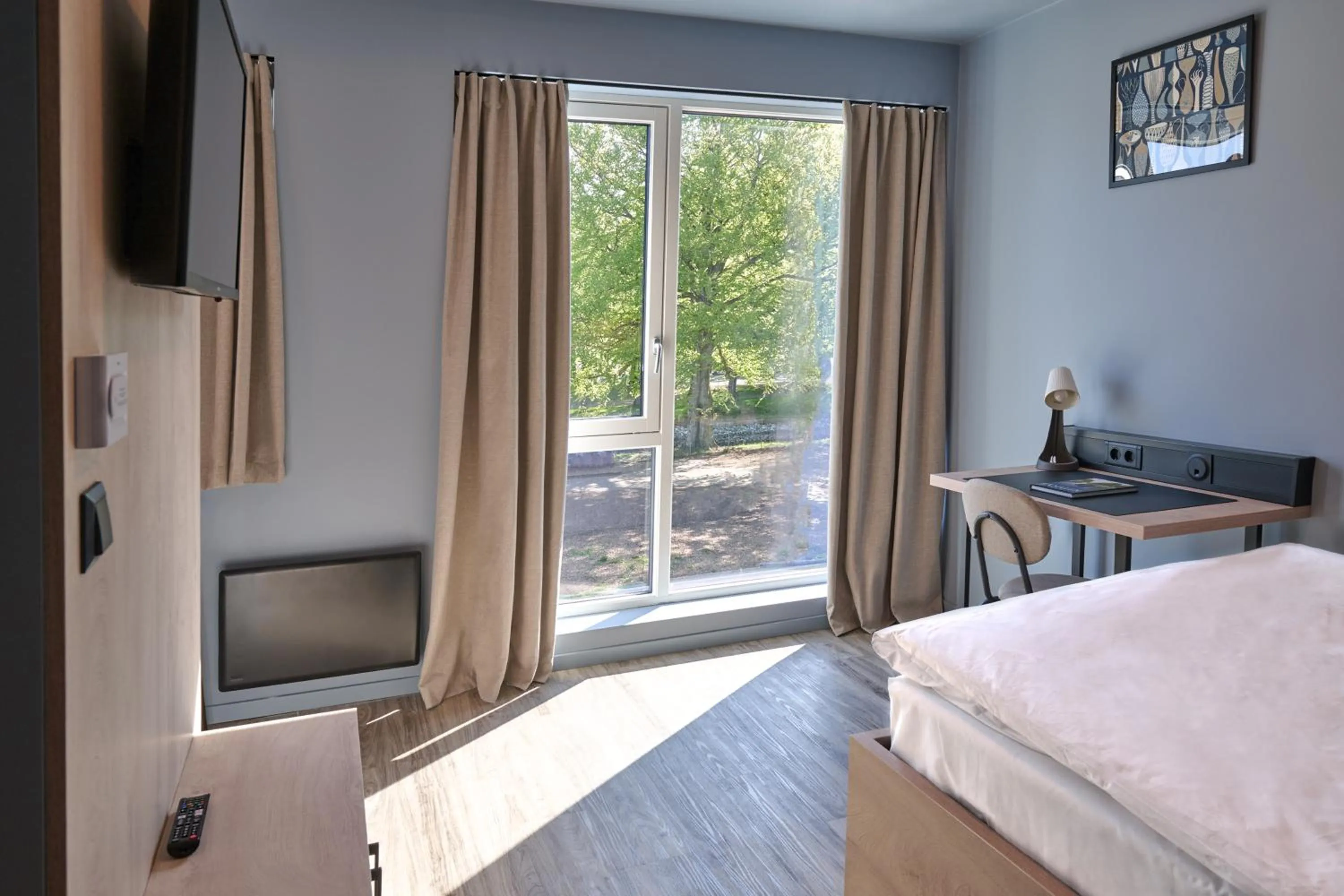 Bed in Horten Apartment