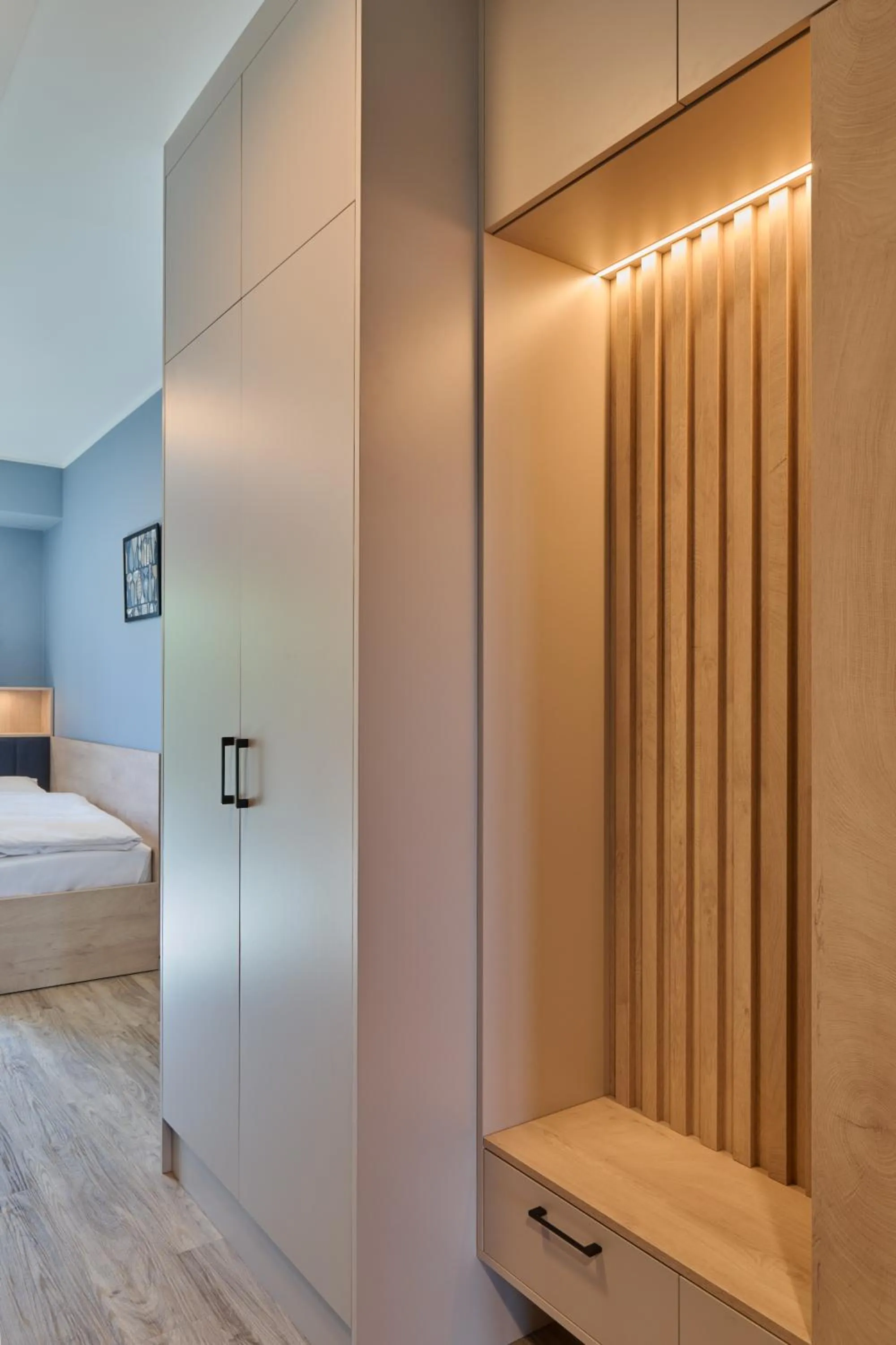 Bed in Horten Apartment