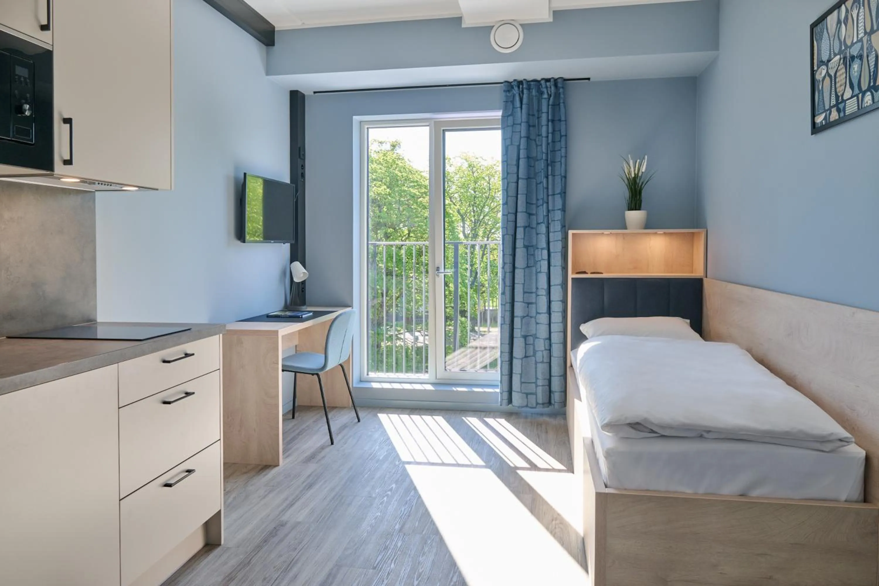 Bed in Horten Apartment