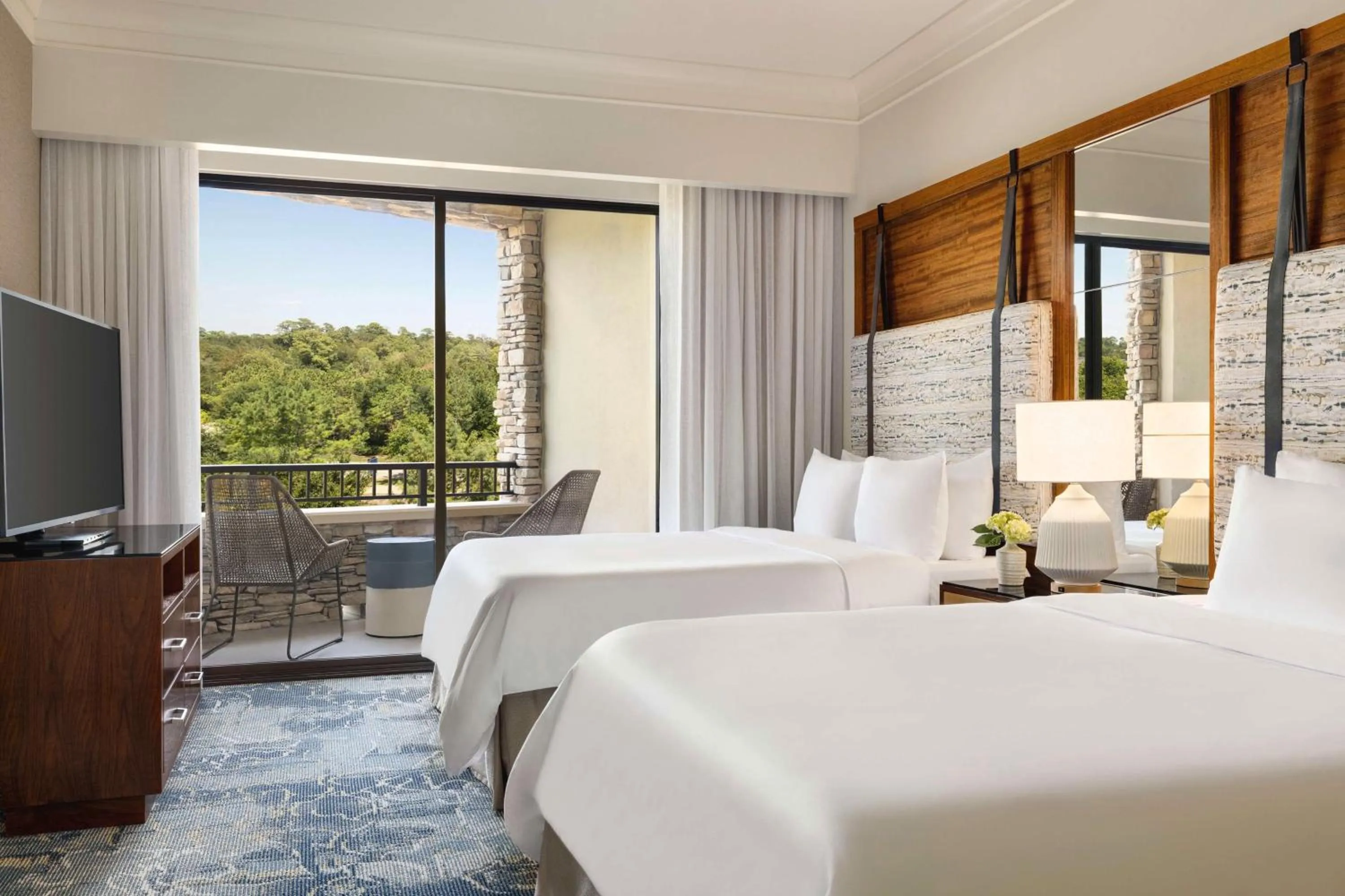 View (from property/room), Bed in The Woodlands Resort, Curio Collection by Hilton
