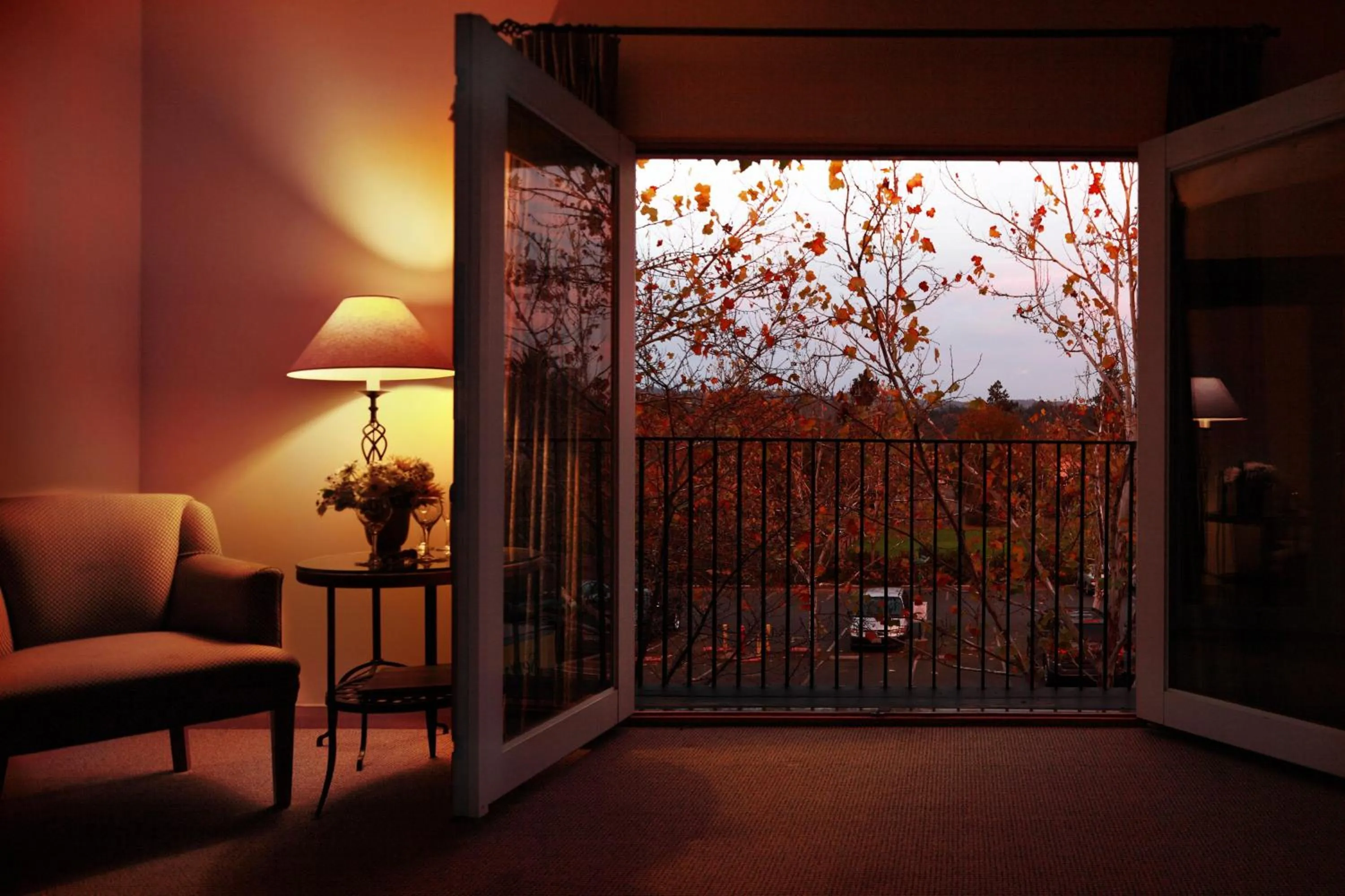 Seating area in Southbridge Napa Valley