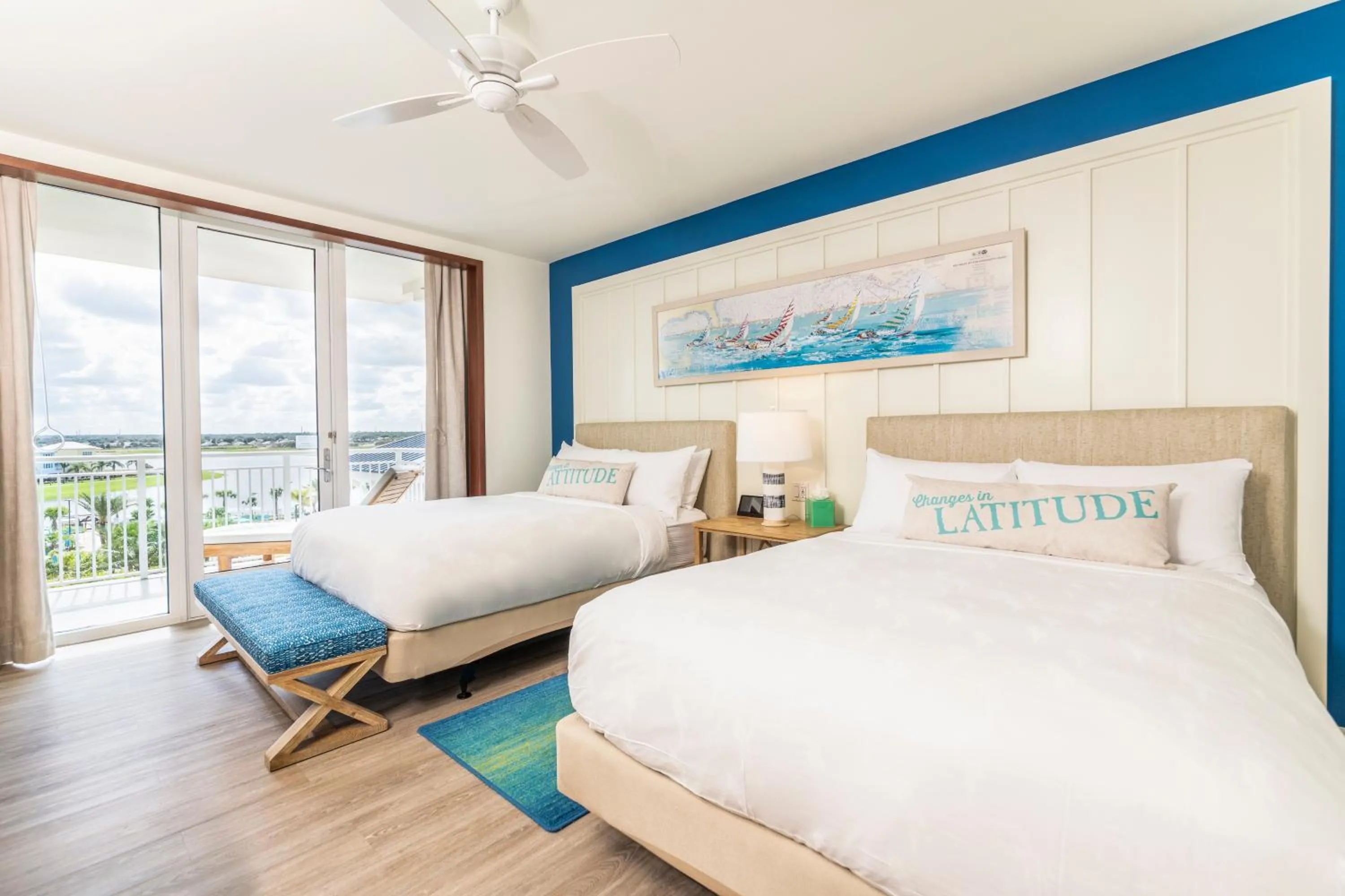 Bed in Margaritaville Resort Orlando with H2O Waterpark