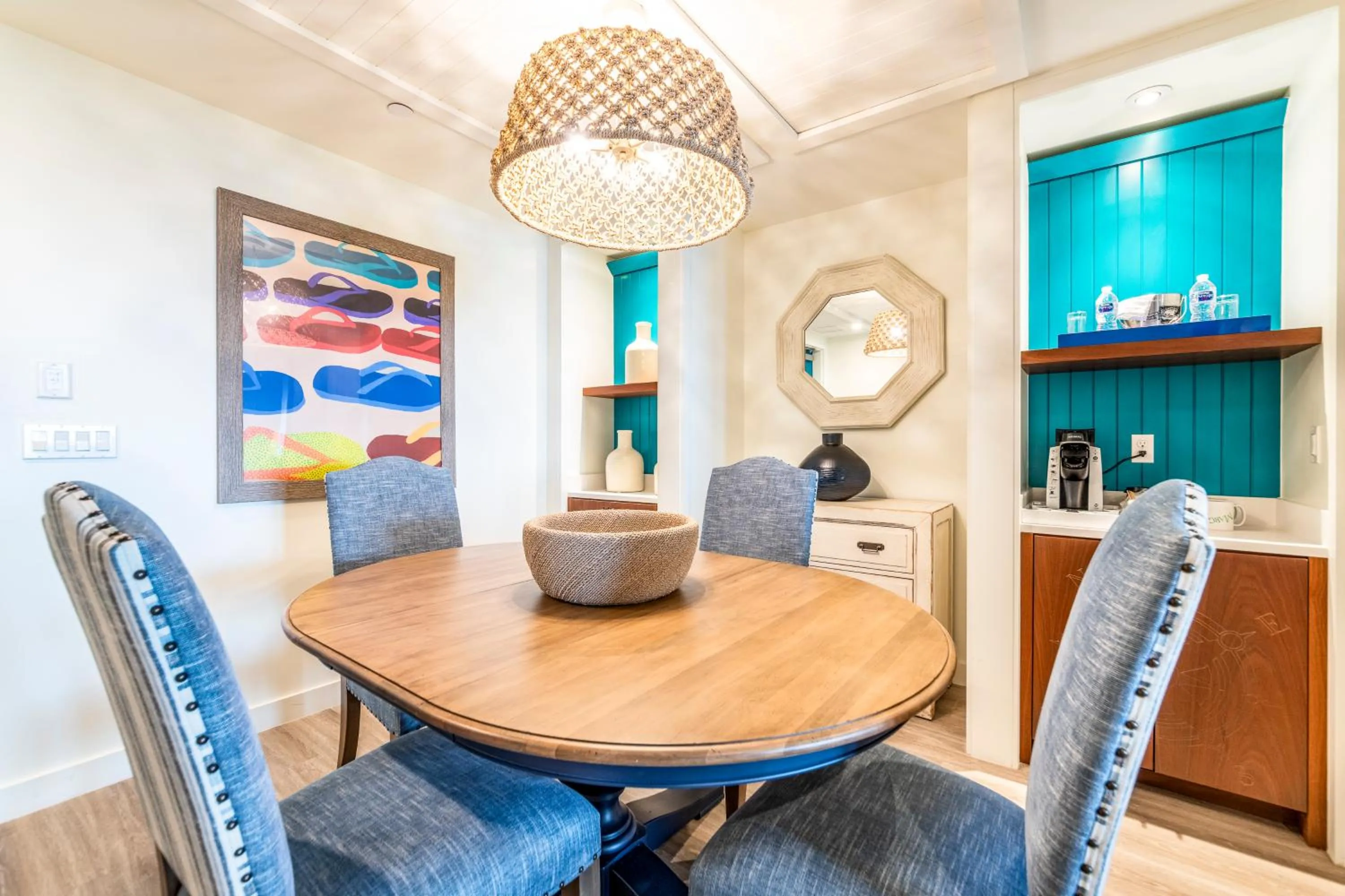 Dining area in Margaritaville Resort Orlando with H2O Waterpark