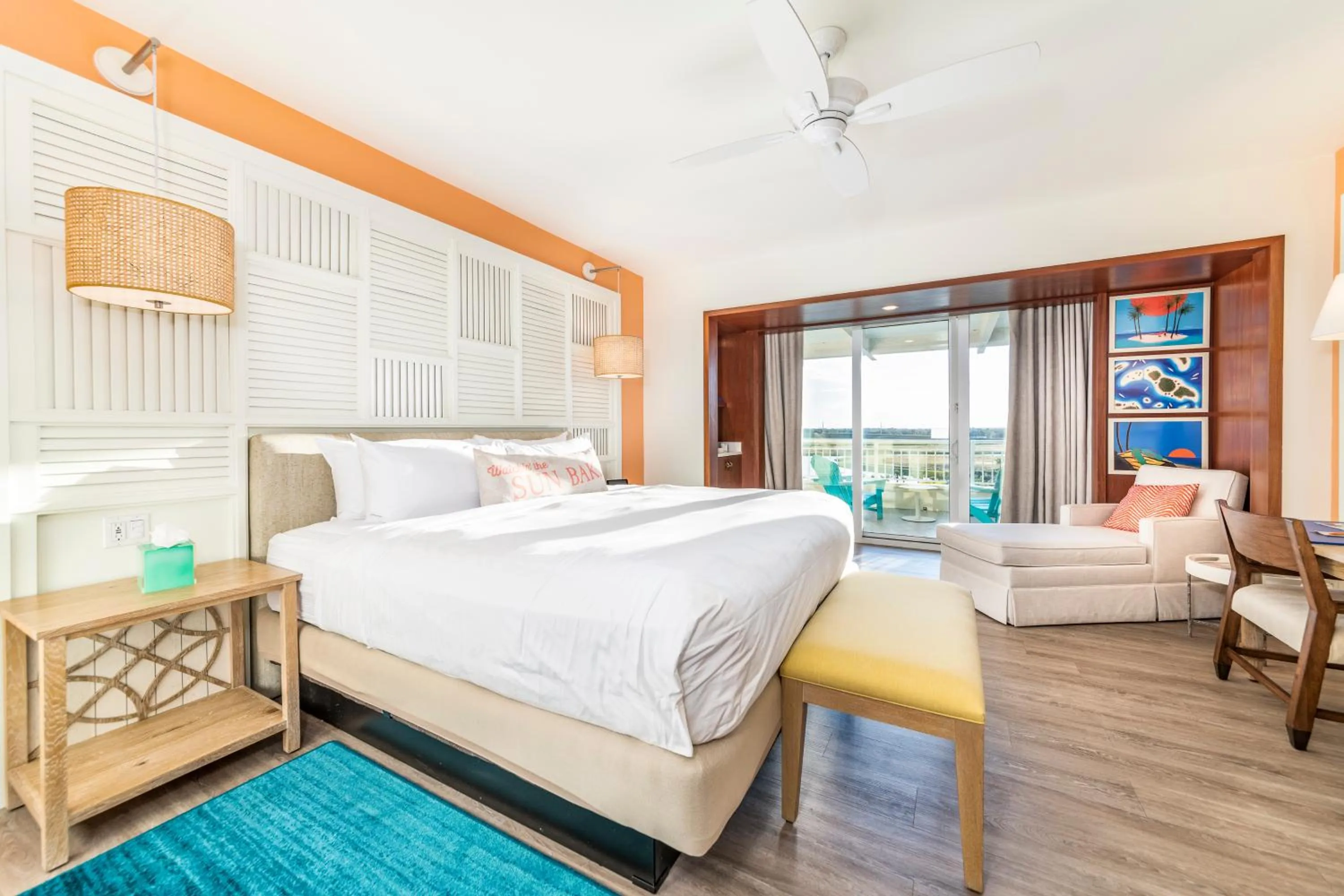 Bed in Margaritaville Resort Orlando with H2O Waterpark
