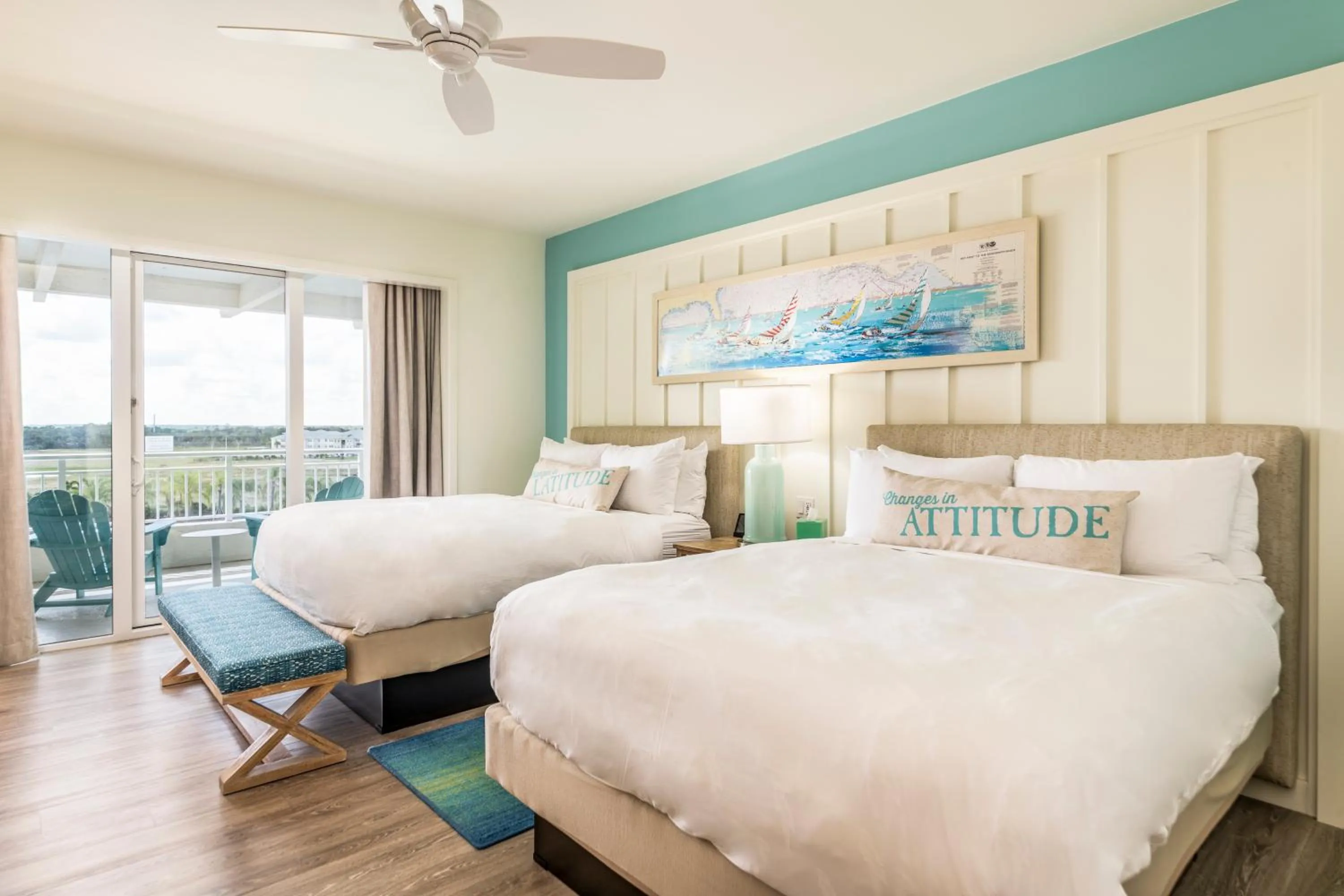 Photo of the whole room, Bed in Margaritaville Resort Orlando with H2O Waterpark