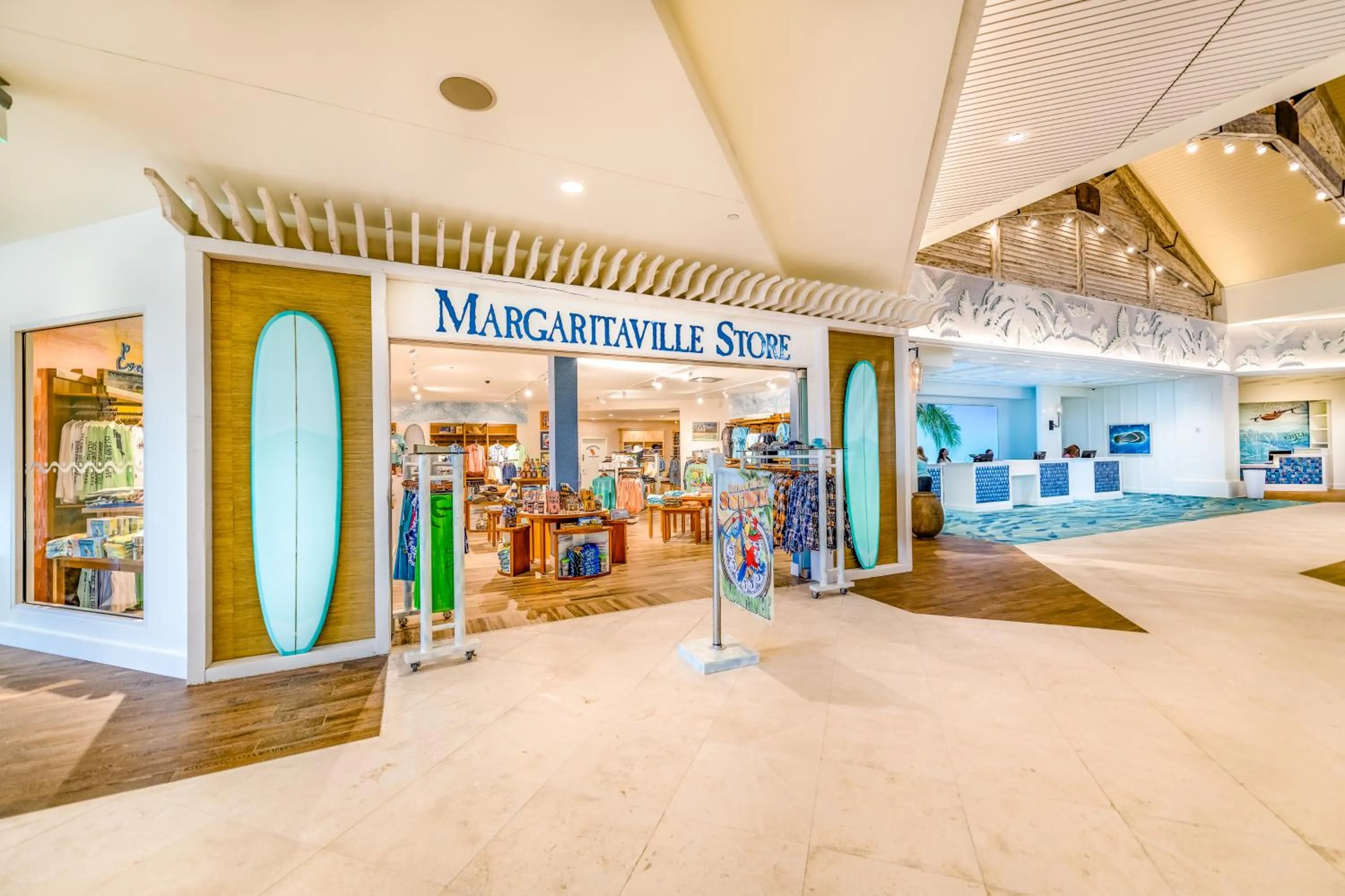 On-site shops in Margaritaville Resort Orlando with H2O Waterpark