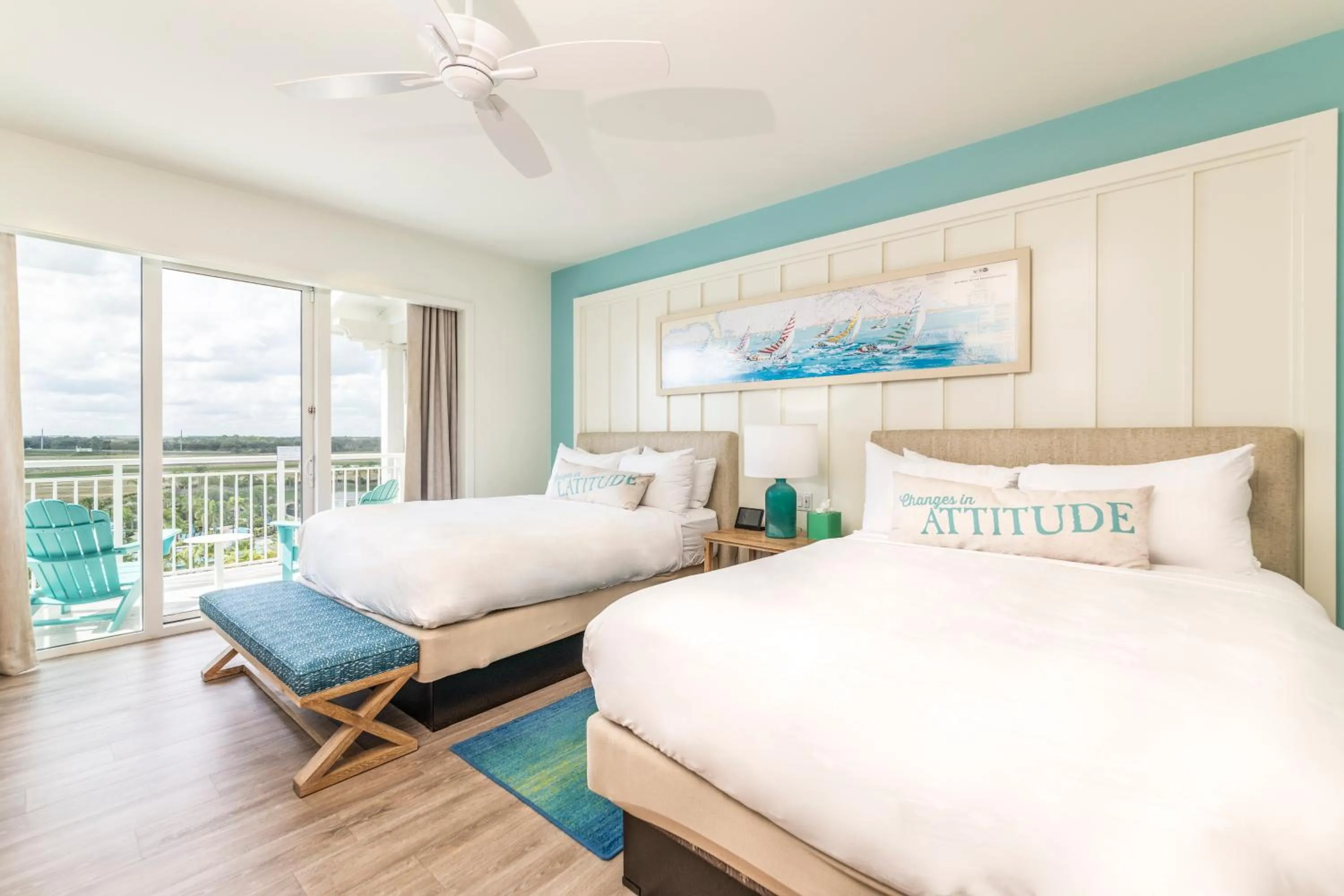 Photo of the whole room, Bed in Margaritaville Resort Orlando with H2O Waterpark