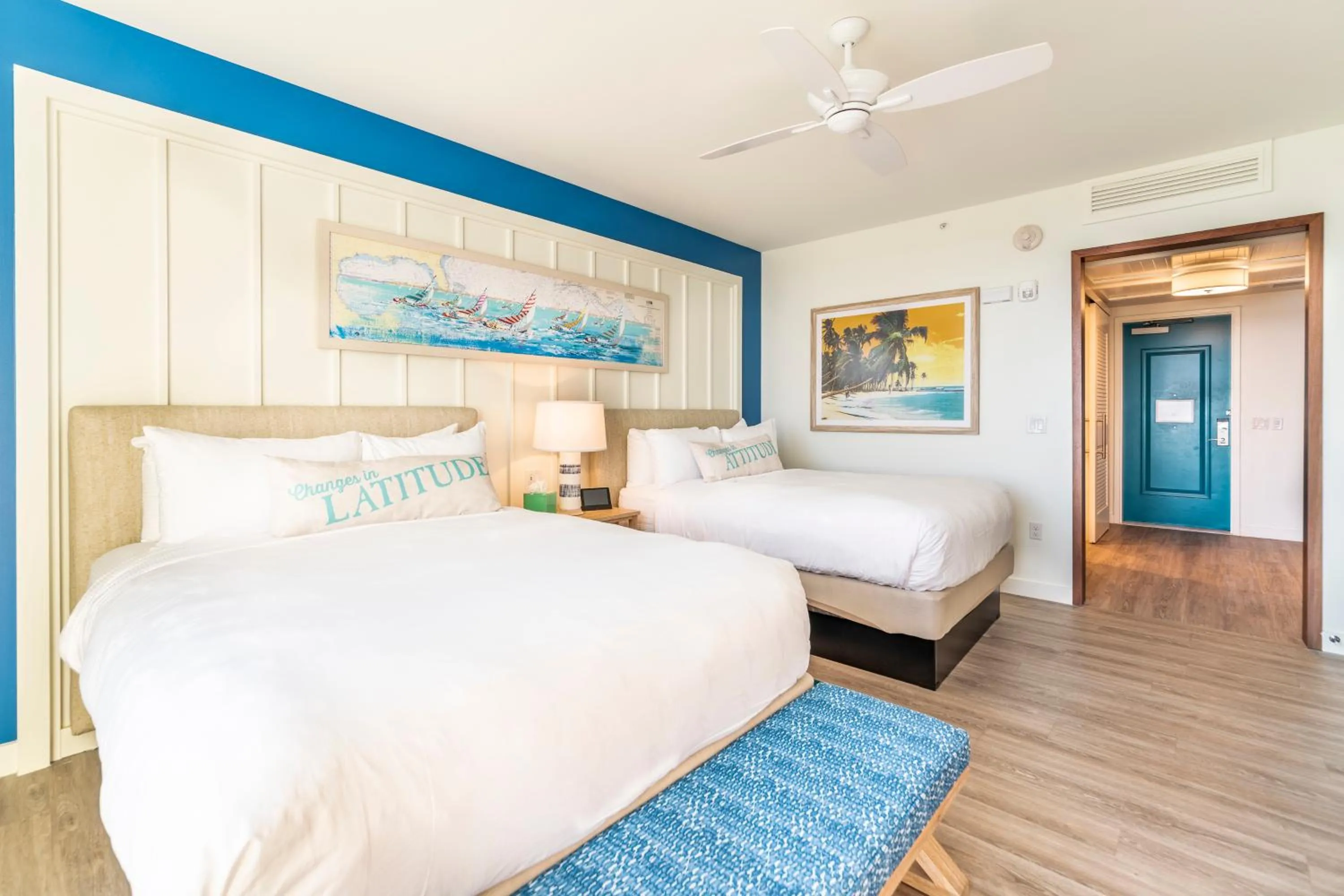 Bed in Margaritaville Resort Orlando with H2O Waterpark