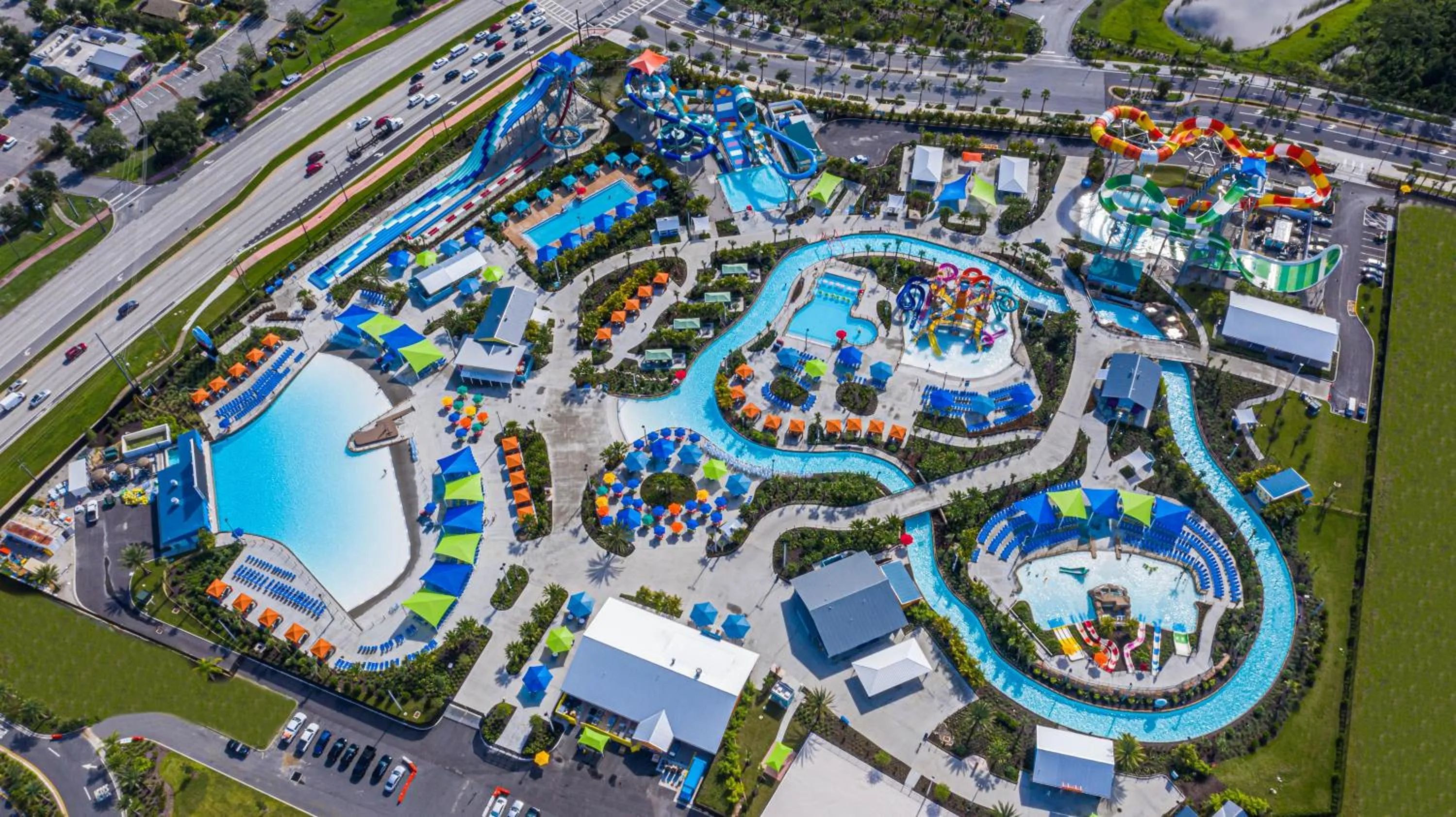 Aqua park in Margaritaville Resort Orlando with H2O Waterpark