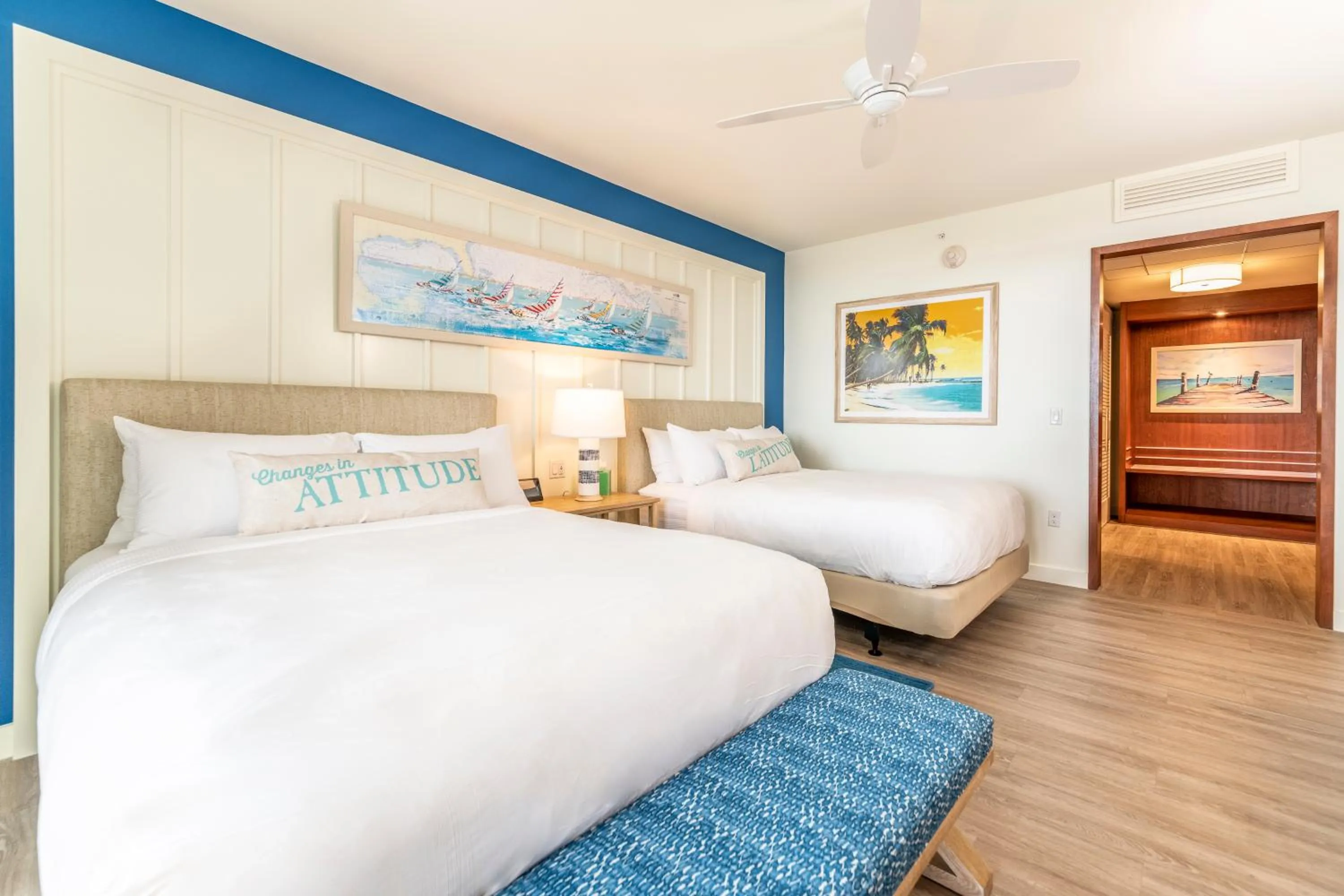 Photo of the whole room, Bed in Margaritaville Resort Orlando with H2O Waterpark