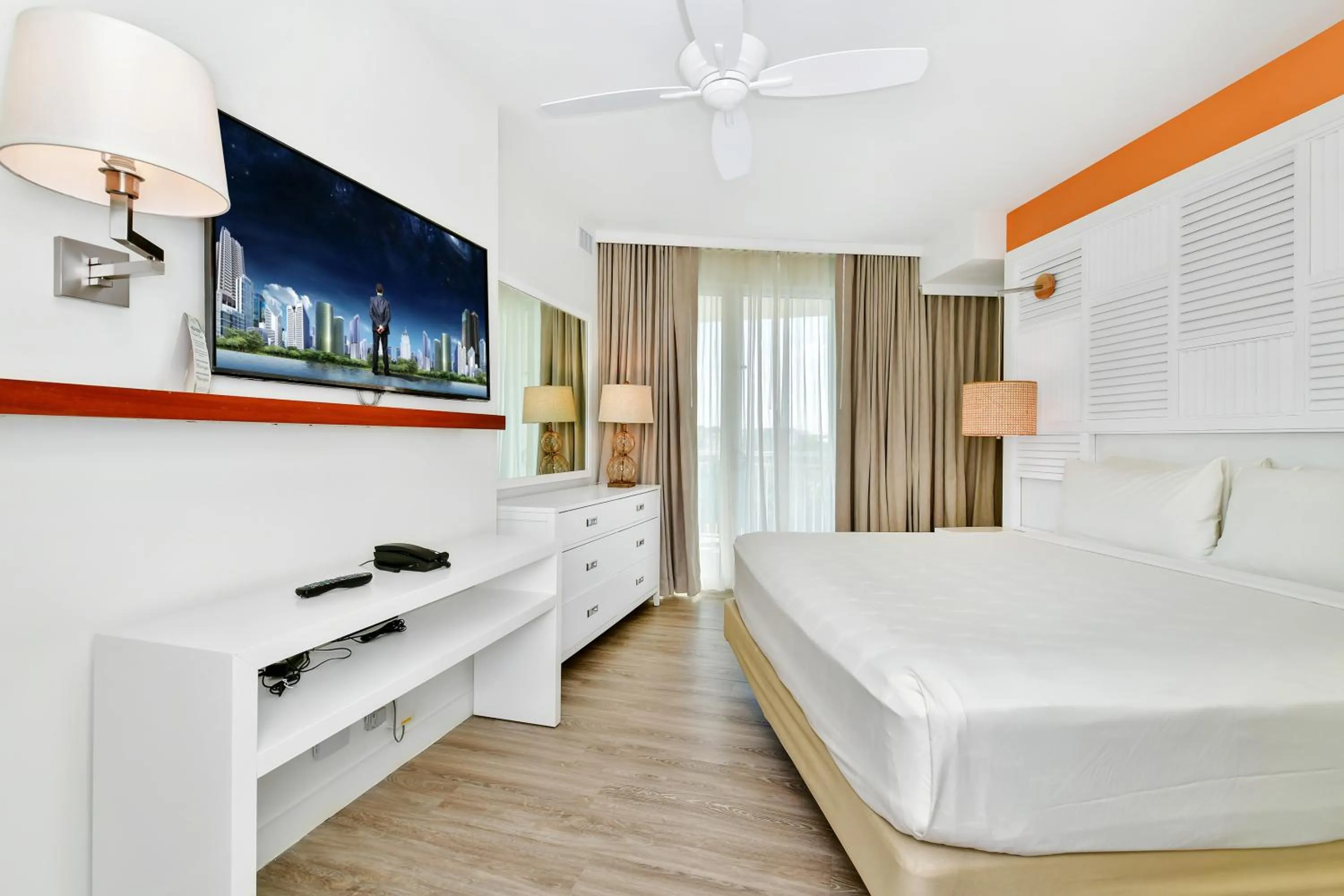 Photo of the whole room, Bed in Margaritaville Resort Orlando with H2O Waterpark