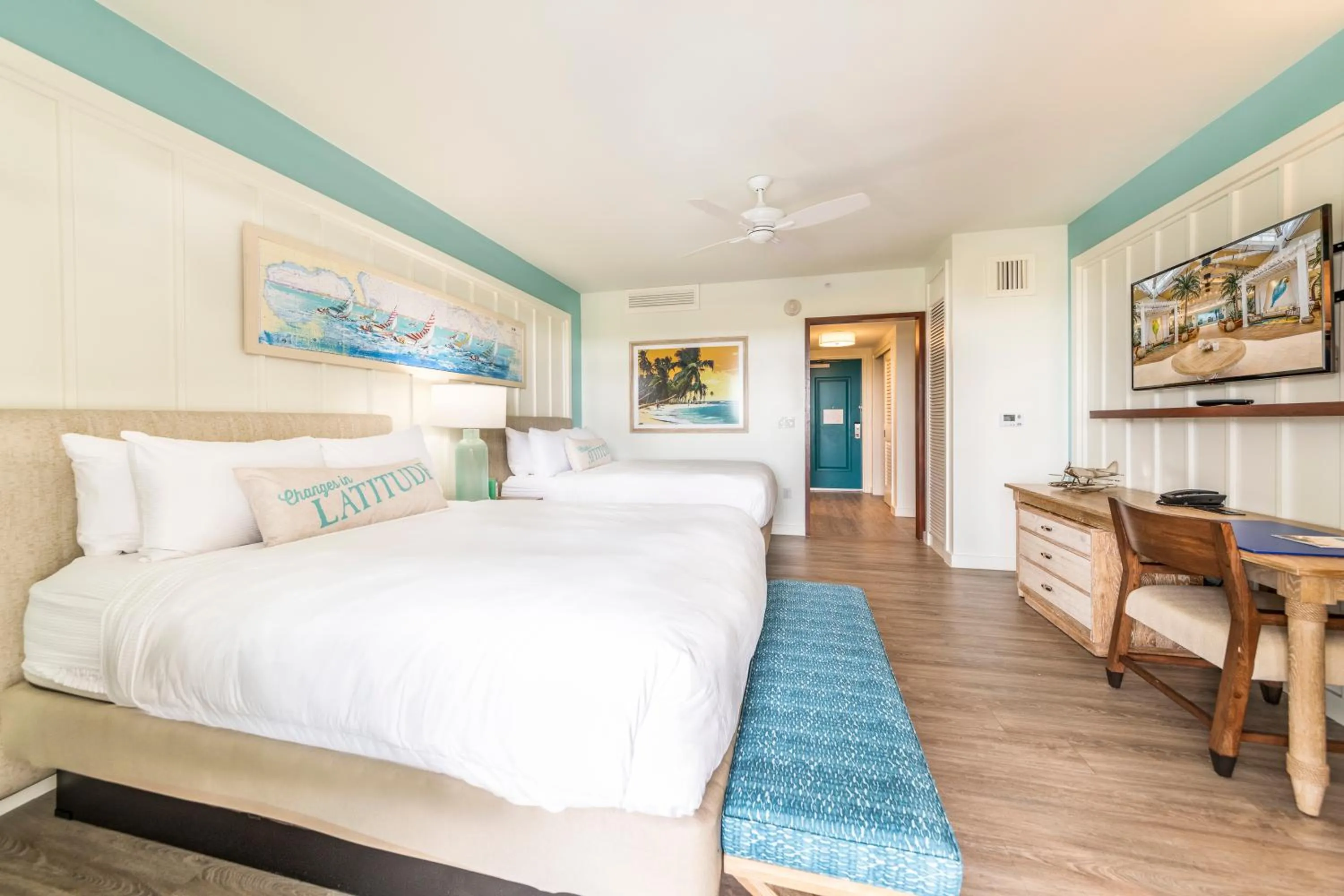 Bed in Margaritaville Resort Orlando with H2O Waterpark
