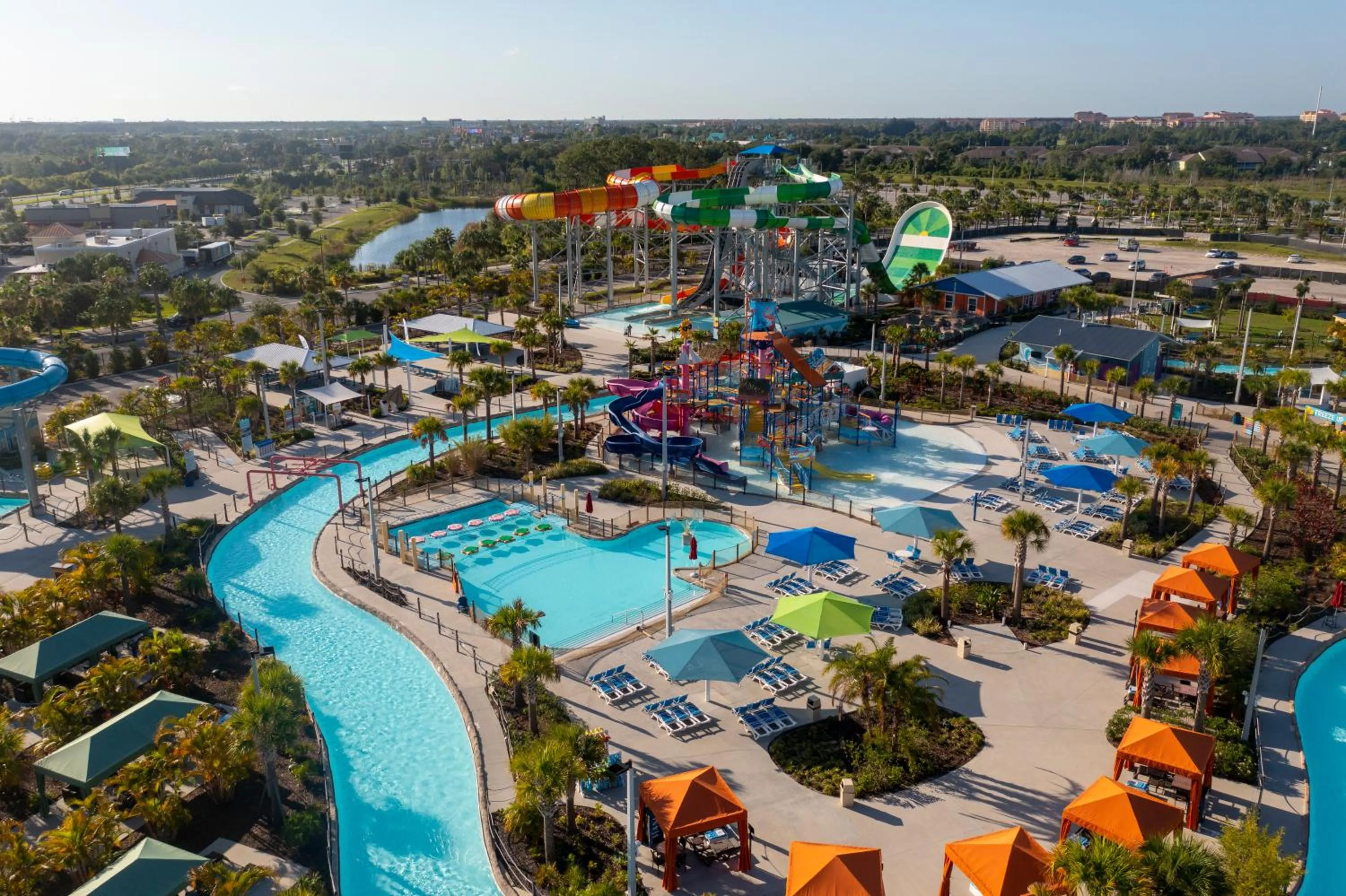 Aqua park in Margaritaville Resort Orlando with H2O Waterpark