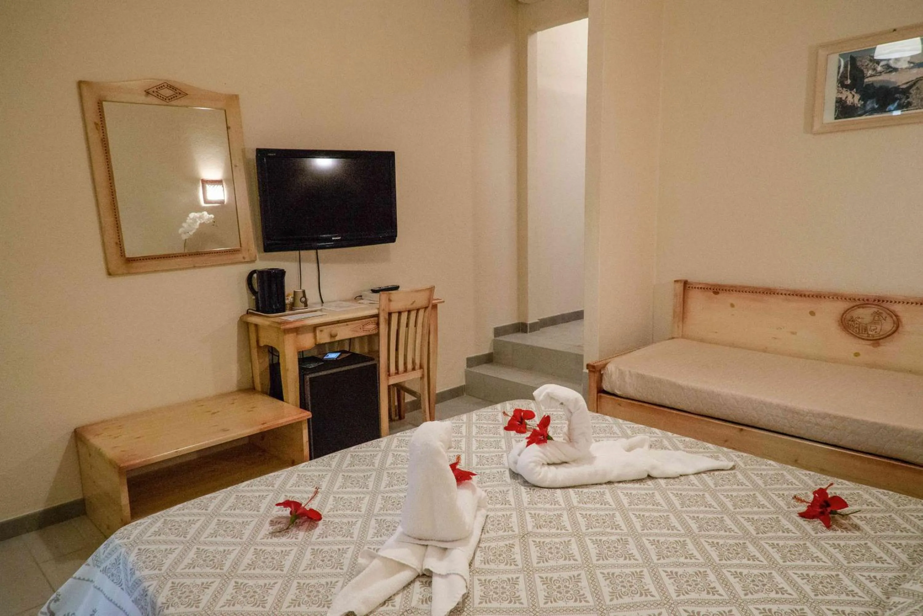 Bedroom, Bed in Hotel L'Oleandro