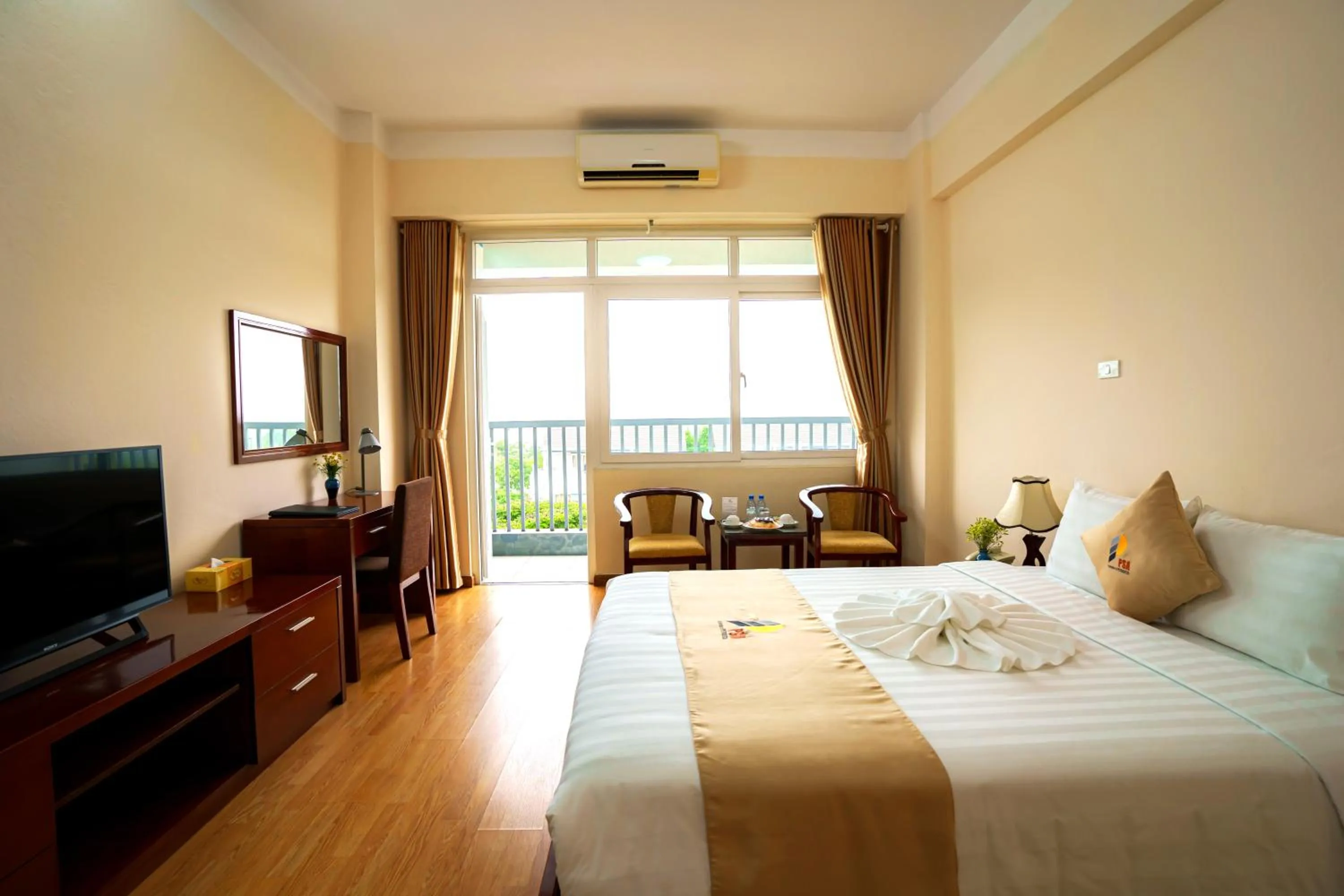 Photo of the whole room, Bed in PSA Nghi Sơn Condotel