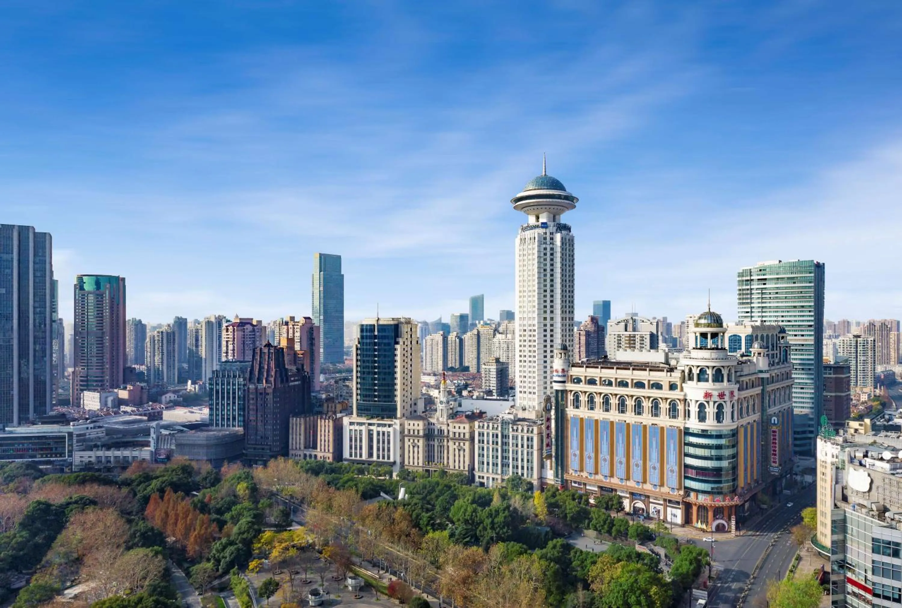 Property building in Radisson Blu Hotel Shanghai New World