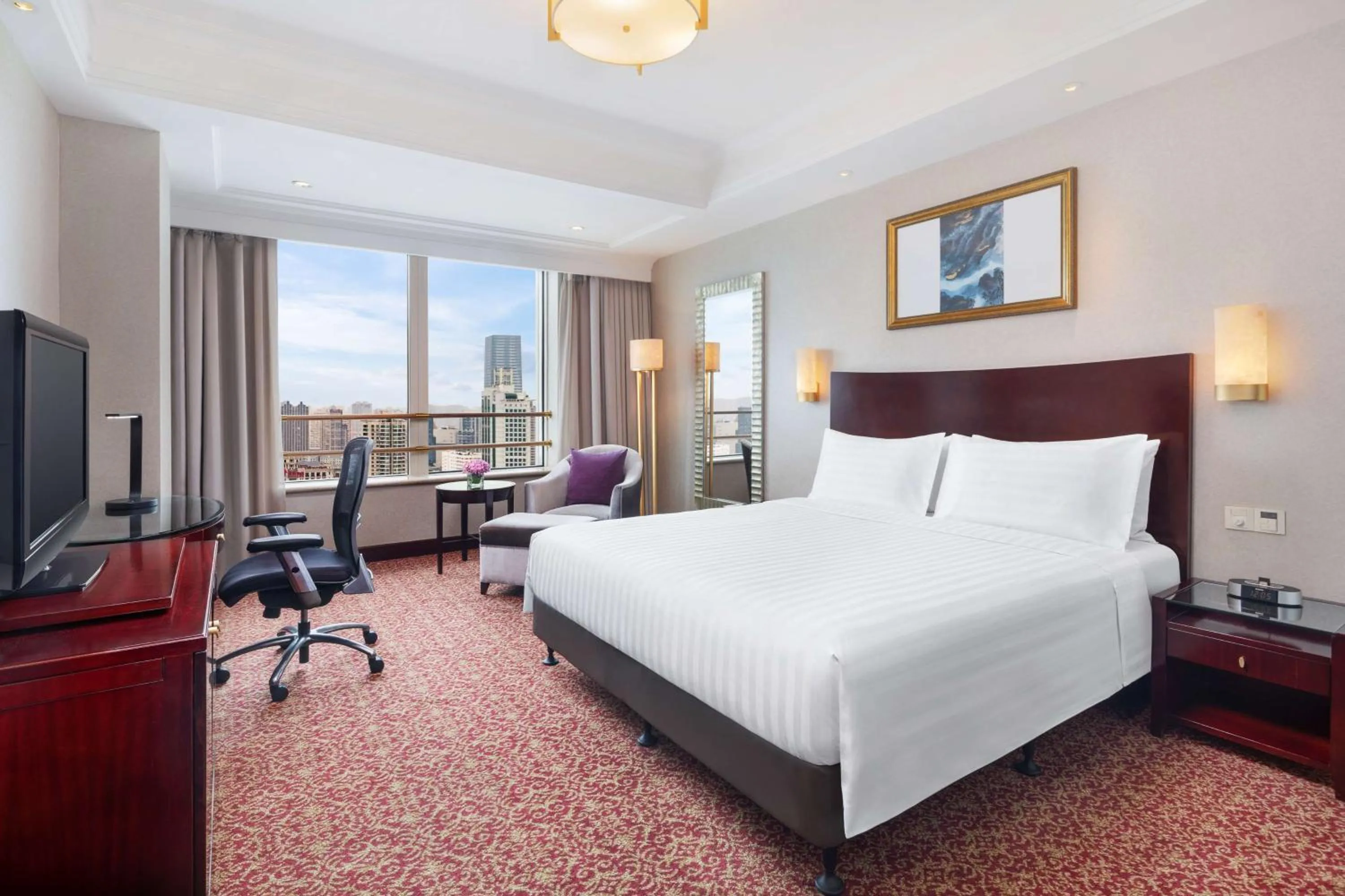 Property building, Bed in Radisson Blu Hotel Shanghai New World