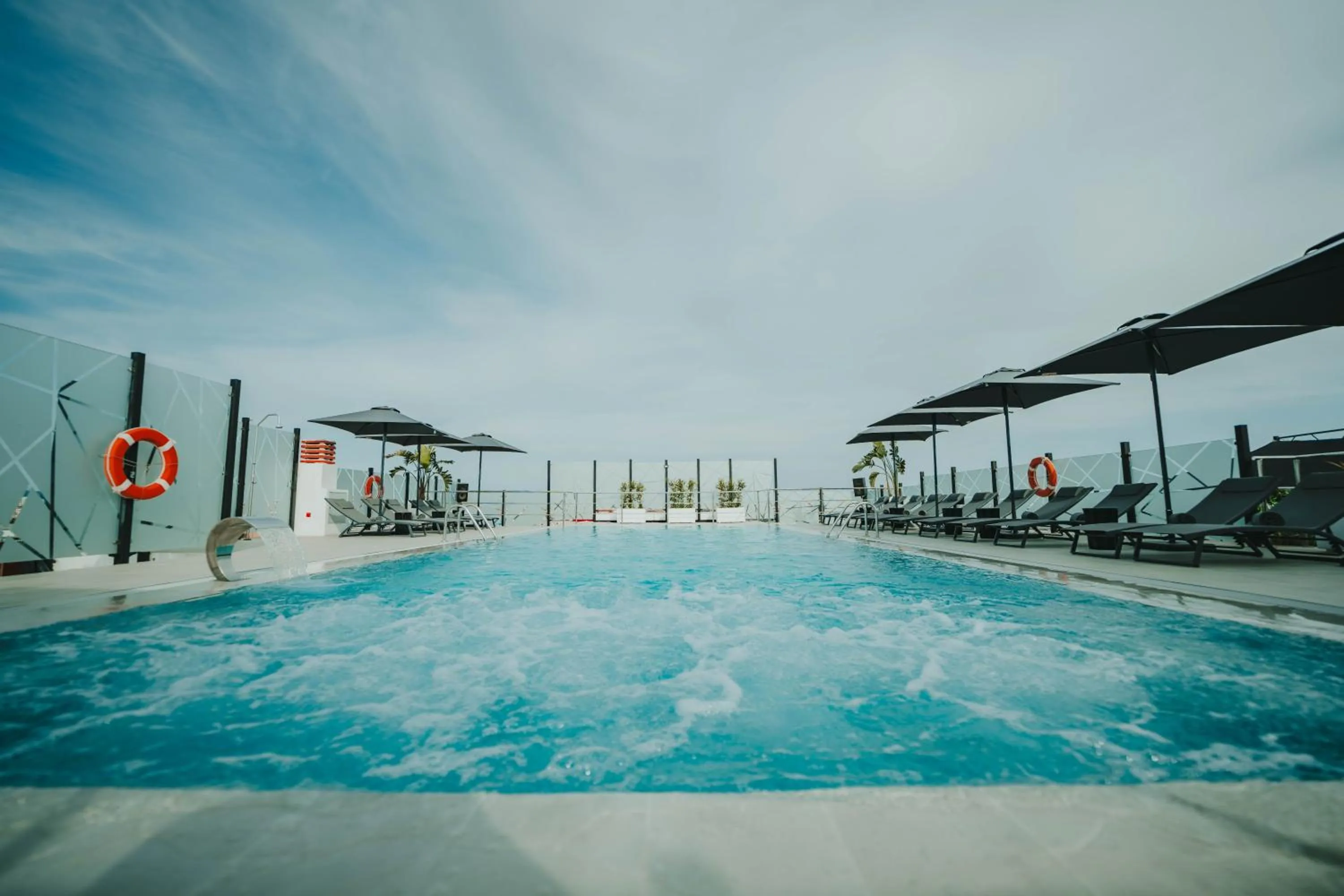 Pool view in Hotel Málaga Nostrum Airport