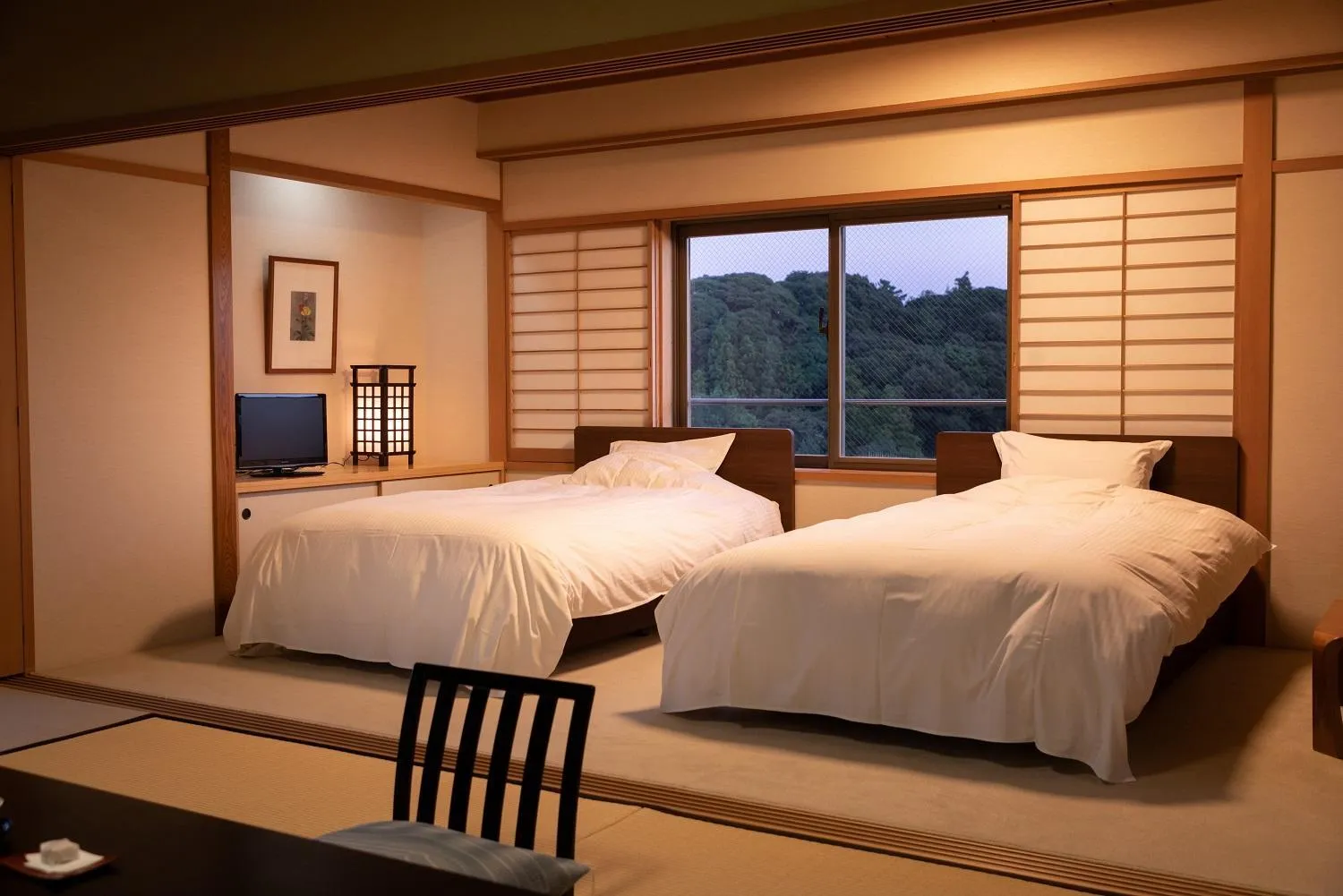 Bedroom, Bed in Sansuikan Kinryu