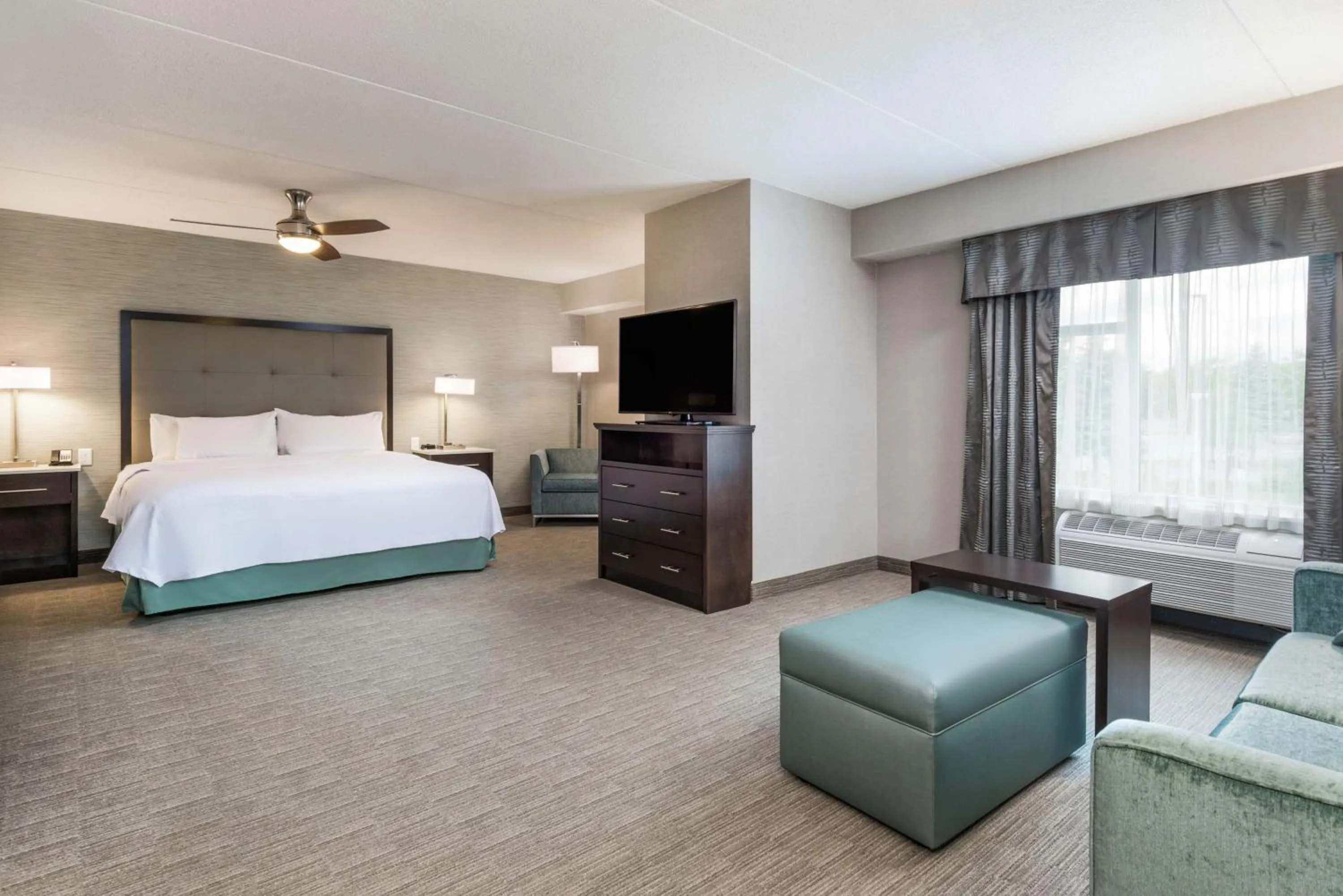 TV and multimedia, Bed in Homewood Suites By Hilton Ottawa Airport
