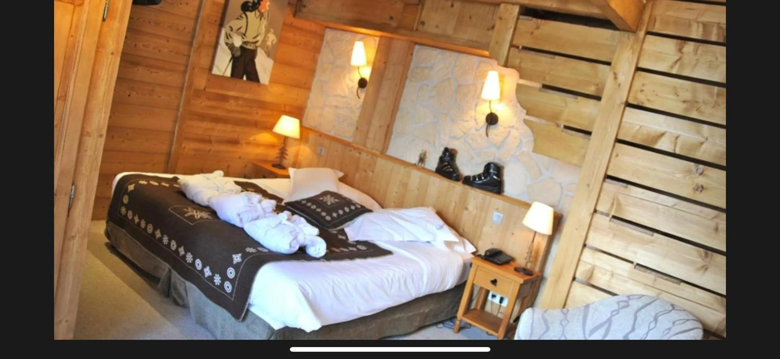 Bed in Hôtel Chalet Alpage