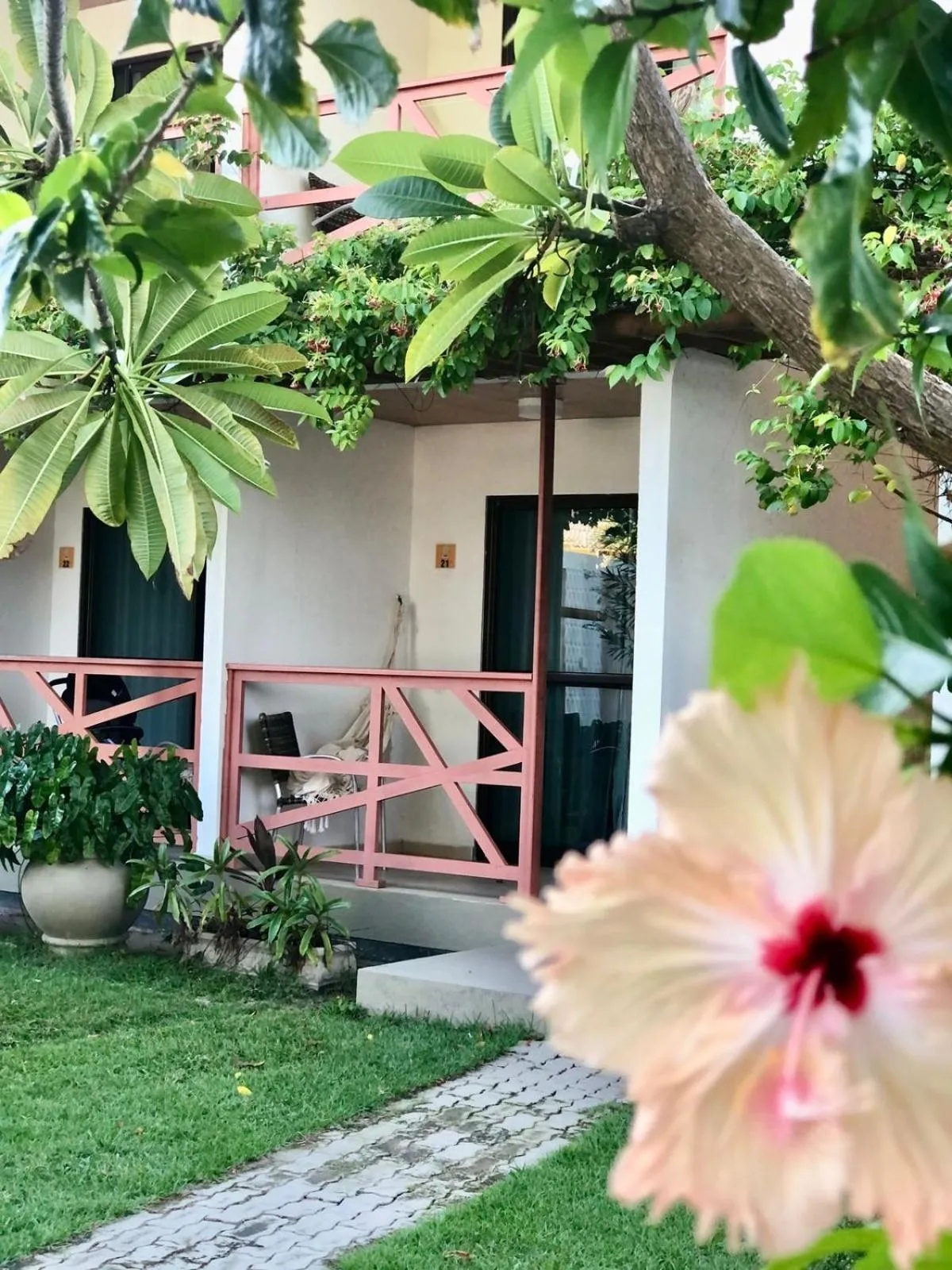 Garden view in Pousada Le Baron